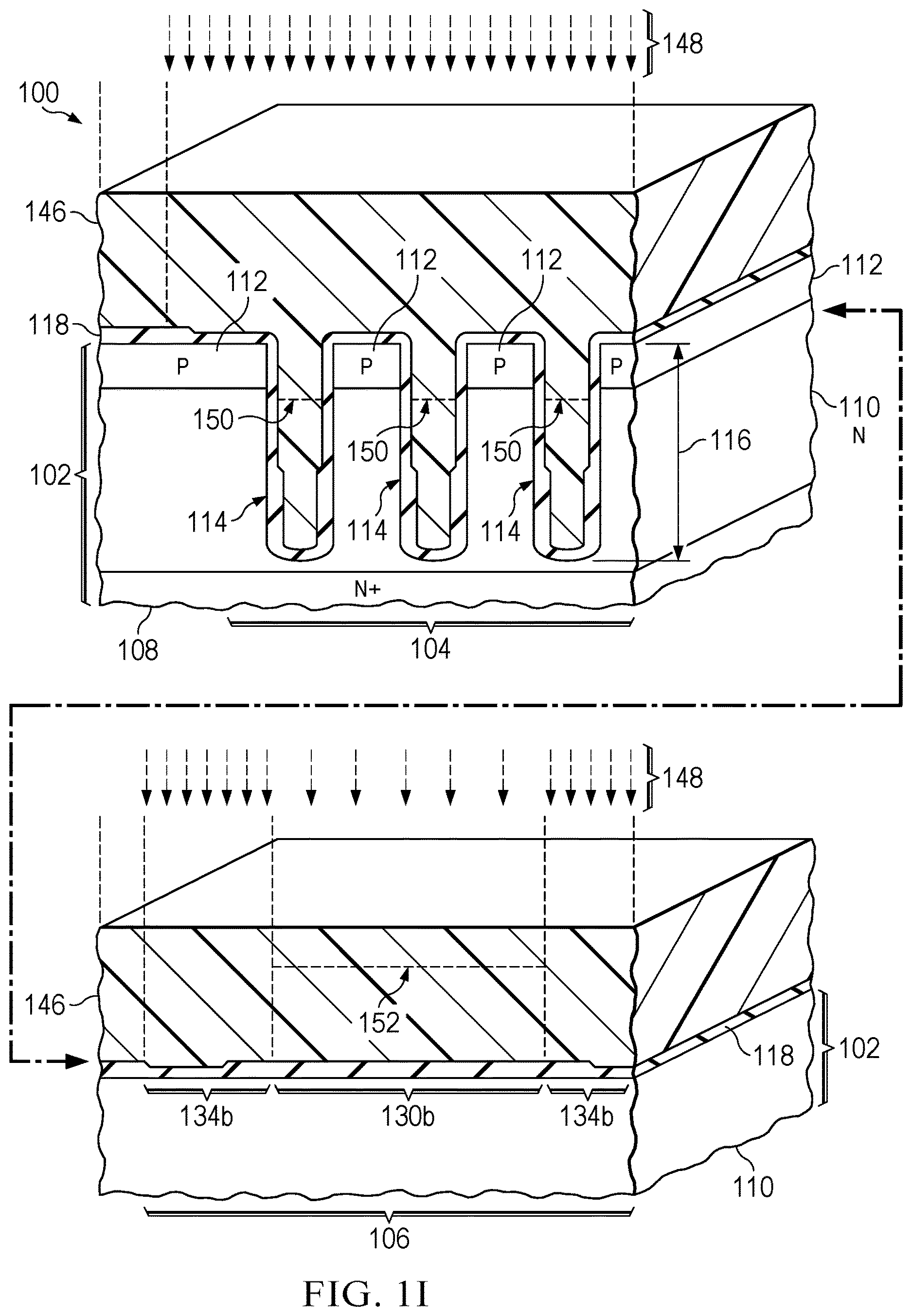 Patent US12619151 Figure 9 – Monitor structure for photoresist thickness in trench