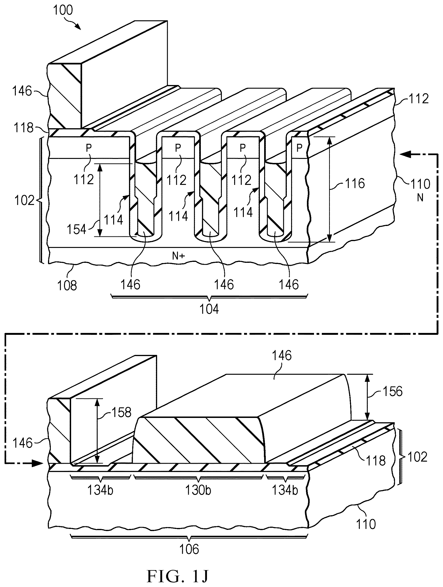Patent US12619151 Figure 10 – Monitor structure for photoresist thickness in trench