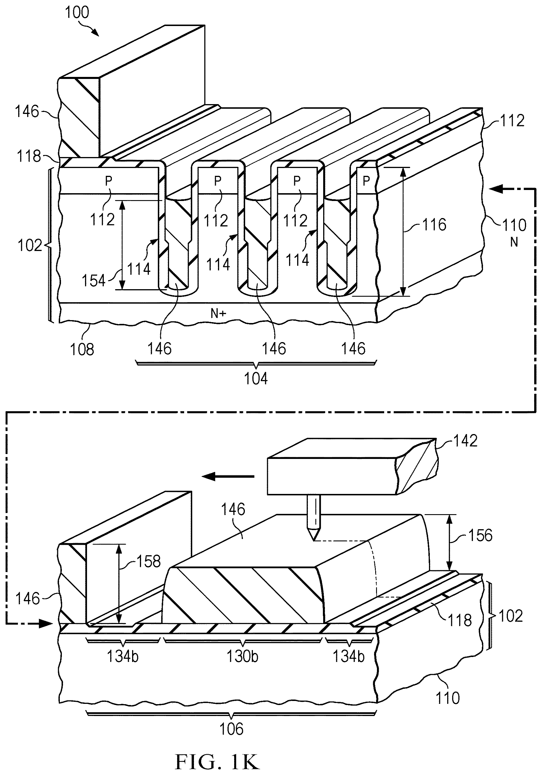 Patent US12619151 Figure 11 – Monitor structure for photoresist thickness in trench