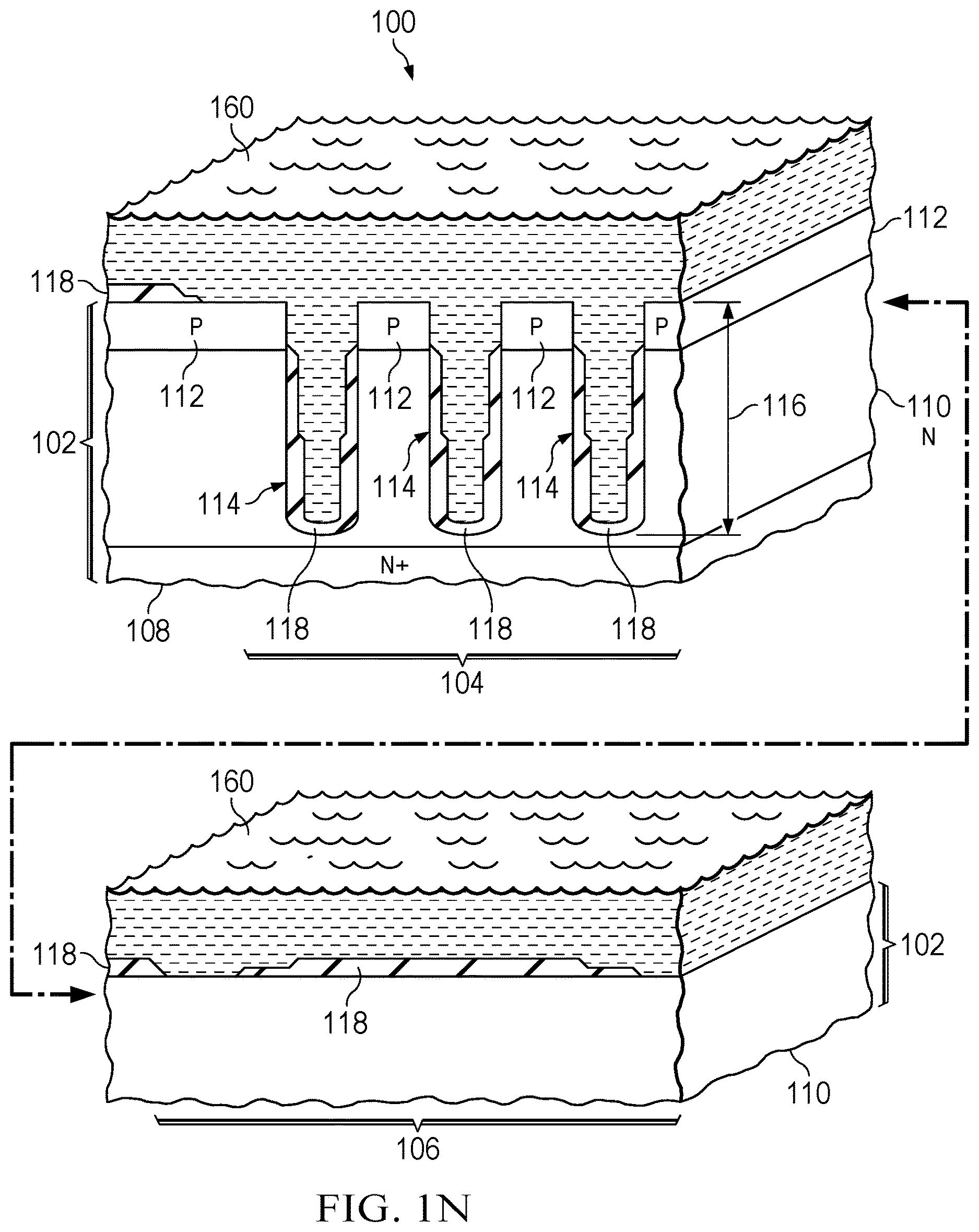 Patent US12619151 Figure 14 – Monitor structure for photoresist thickness in trench