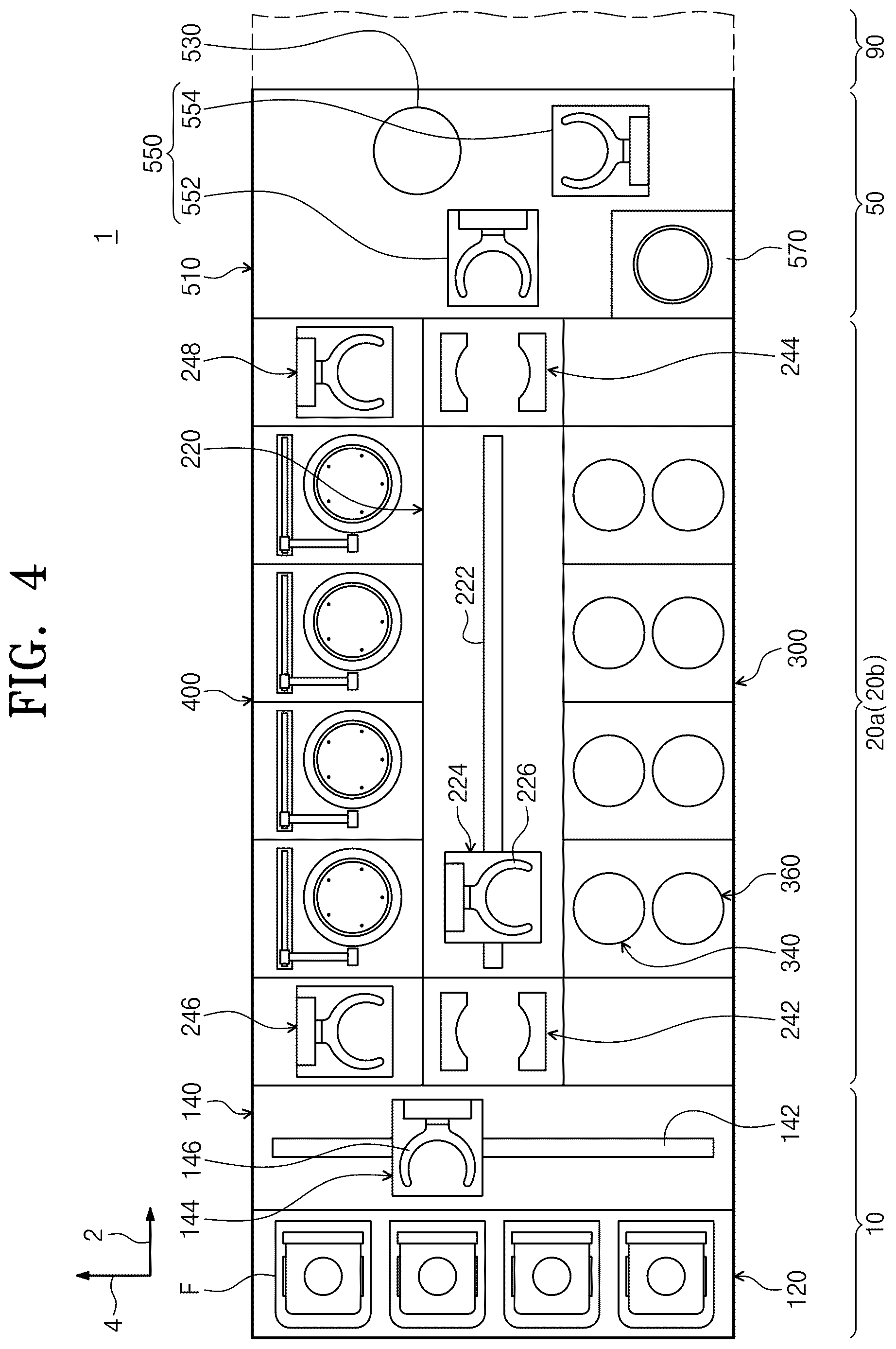 Patent US12619169 Figure 4 – Apparatus for treating substrate and method for treating a substrate