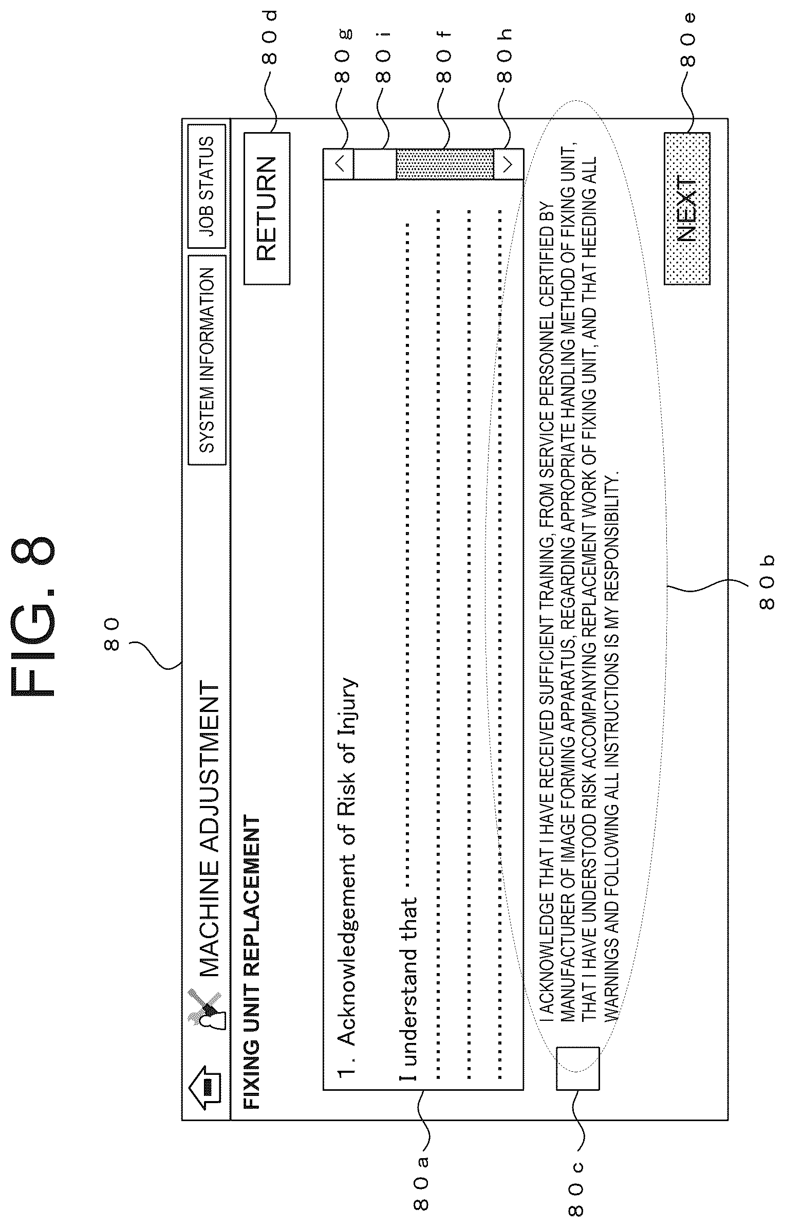 Patent US12619179 Figure 8 – Image forming apparatus and operation method for image forming apparatus