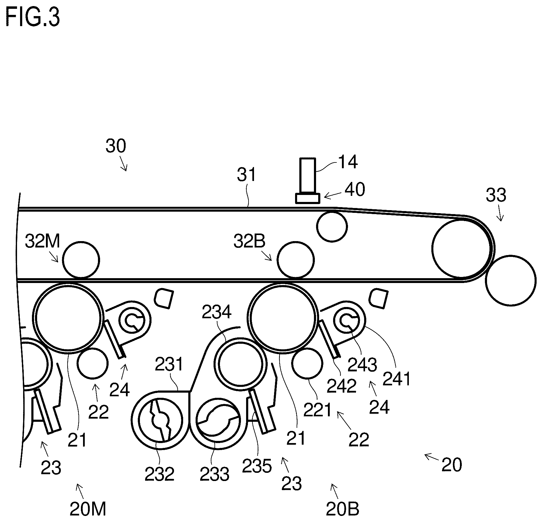 Patent US12619184 Figure 3 – Image forming apparatus including cleaning portion that performs cleaning of sensing surface of sensor for outputting sensing value related to toner density