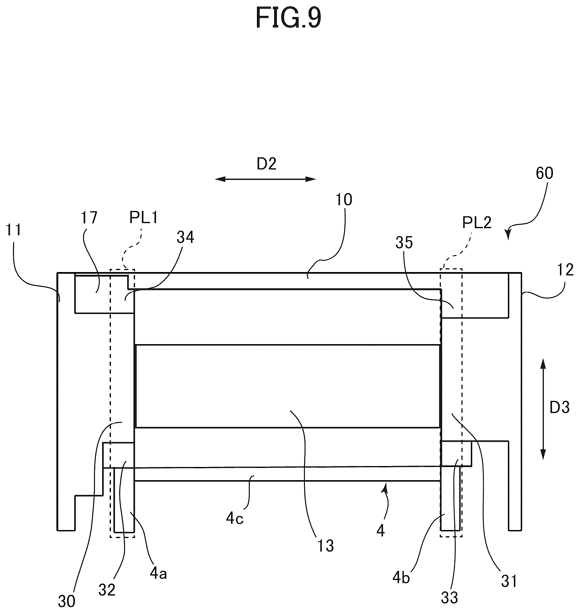 Patent US12619189 Figure 9 – Image forming apparatus with a casing including particularly arranged frames and covers