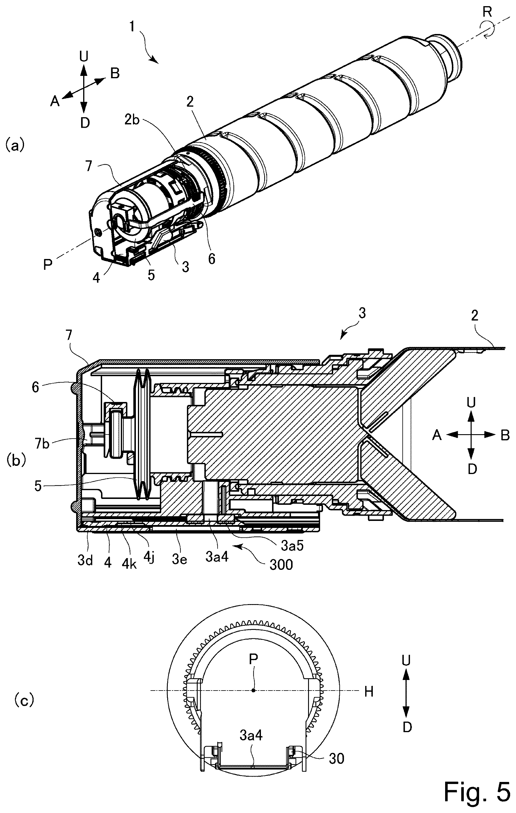 Patent US12619190 Figure 5 – Developer supply container and developer supplying system