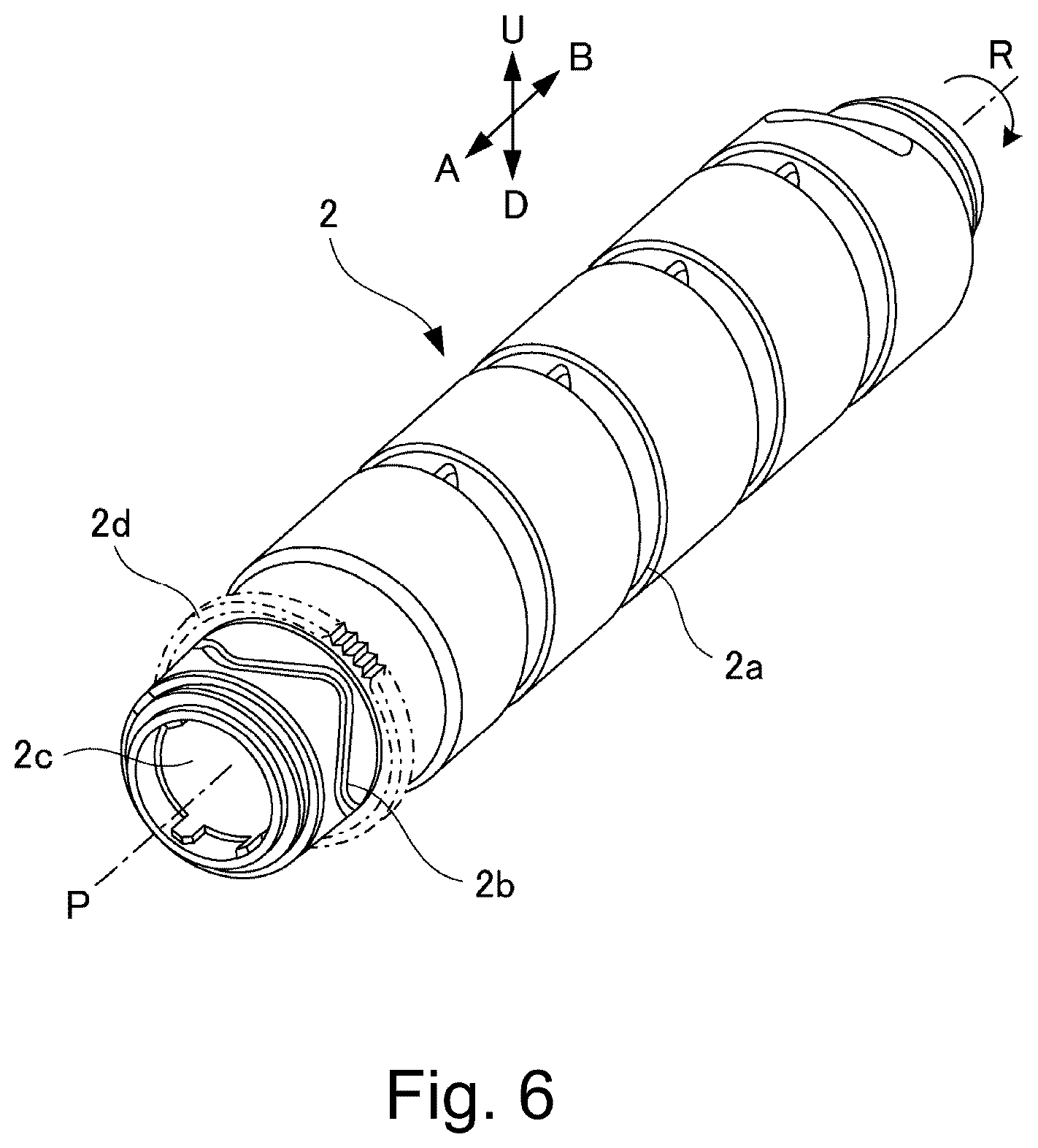 Patent US12619190 Figure 6 – Developer supply container and developer supplying system
