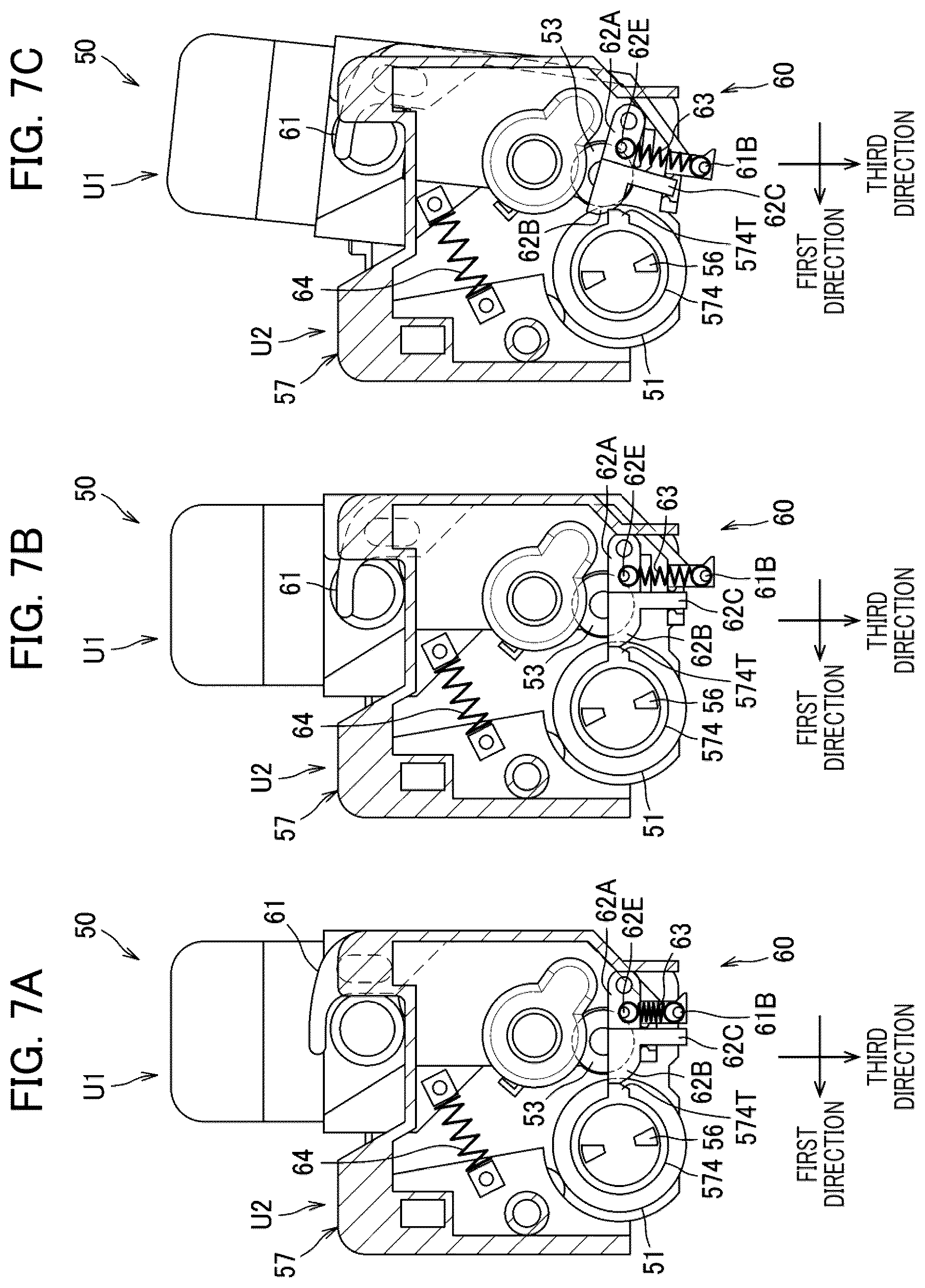 Patent US12619192 Figure 7 – Image forming apparatus including movable drawer having guide surface for guiding attachment of process cartridge