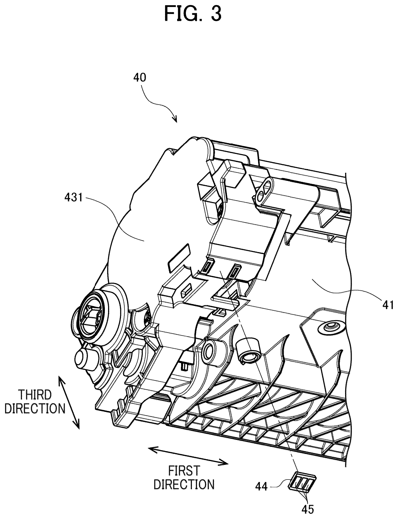 Patent US12619193 Figure 3 – Drum cartridge including movable holder having holder terminal, and relay electrode electrically connectable to holder terminal and memory of developing cartridge attached to drum frame