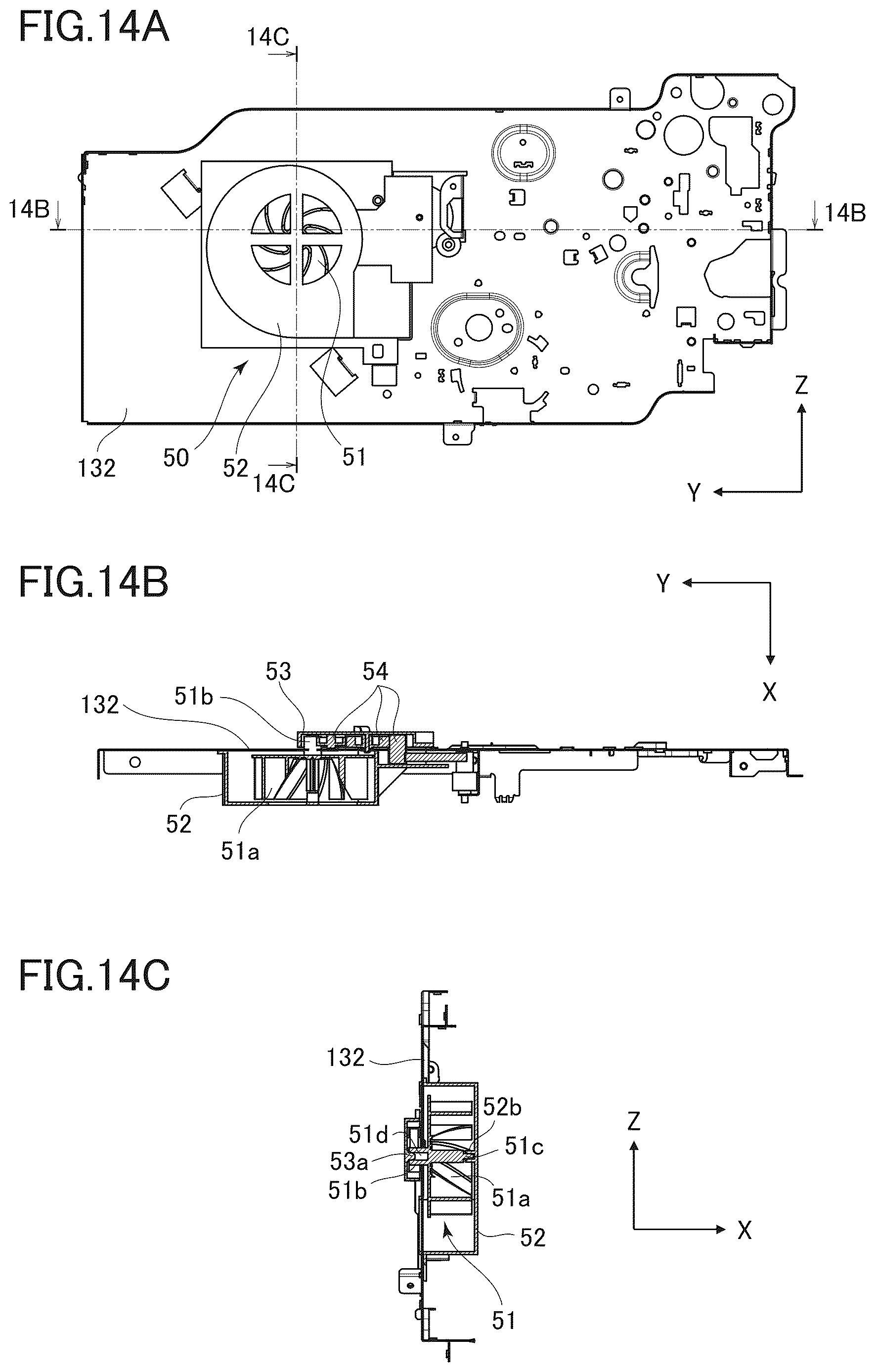 Patent US12619194 Figure 14 – Image forming apparatus having widthwisely extending exhaust fan