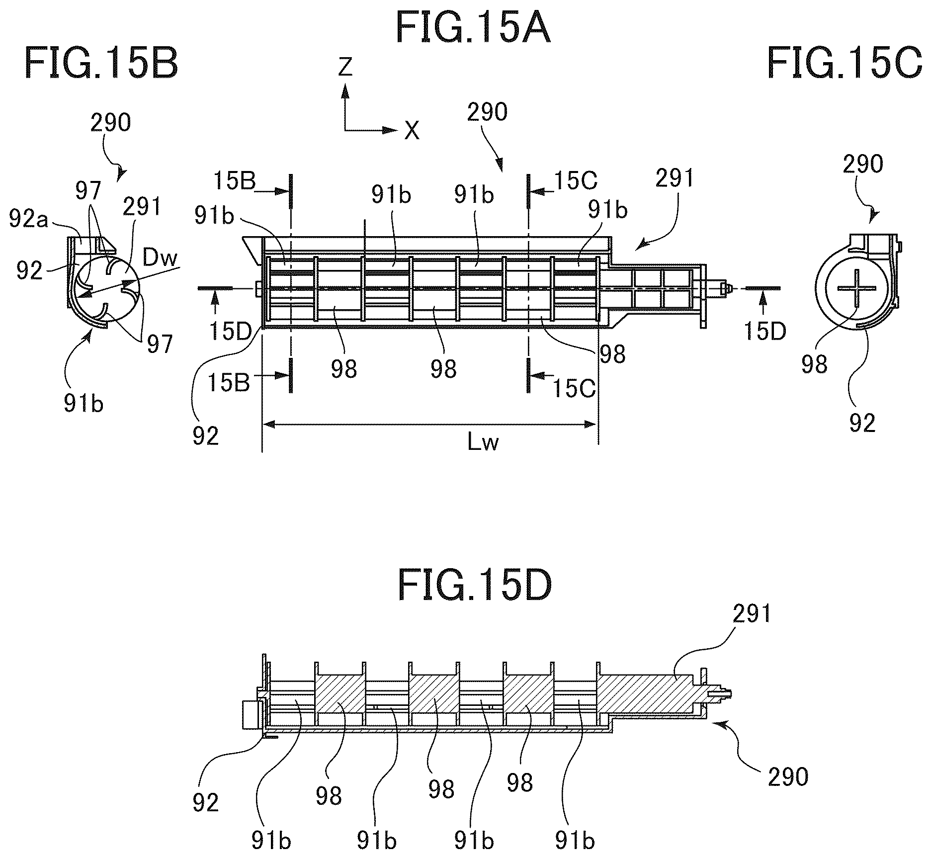 Patent US12619194 Figure 15 – Image forming apparatus having widthwisely extending exhaust fan