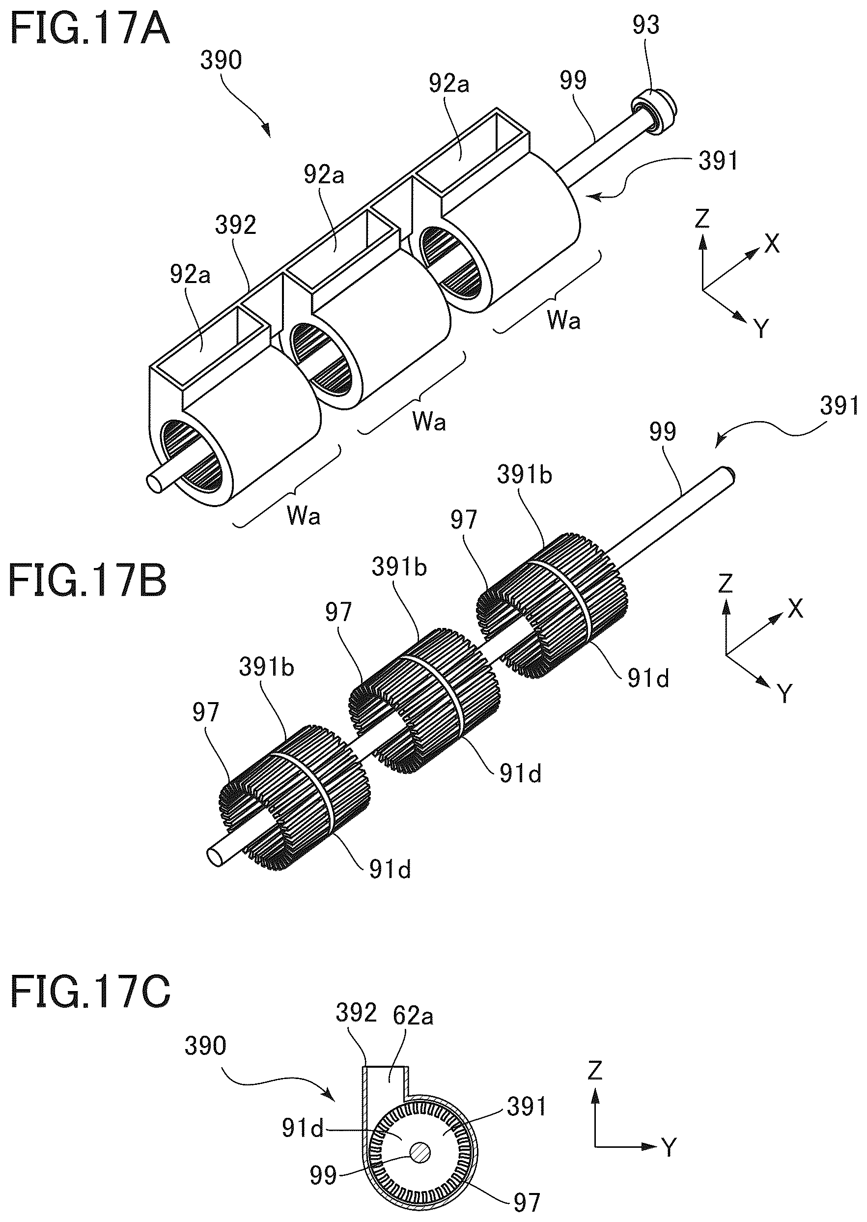 Patent US12619194 Figure 17 – Image forming apparatus having widthwisely extending exhaust fan