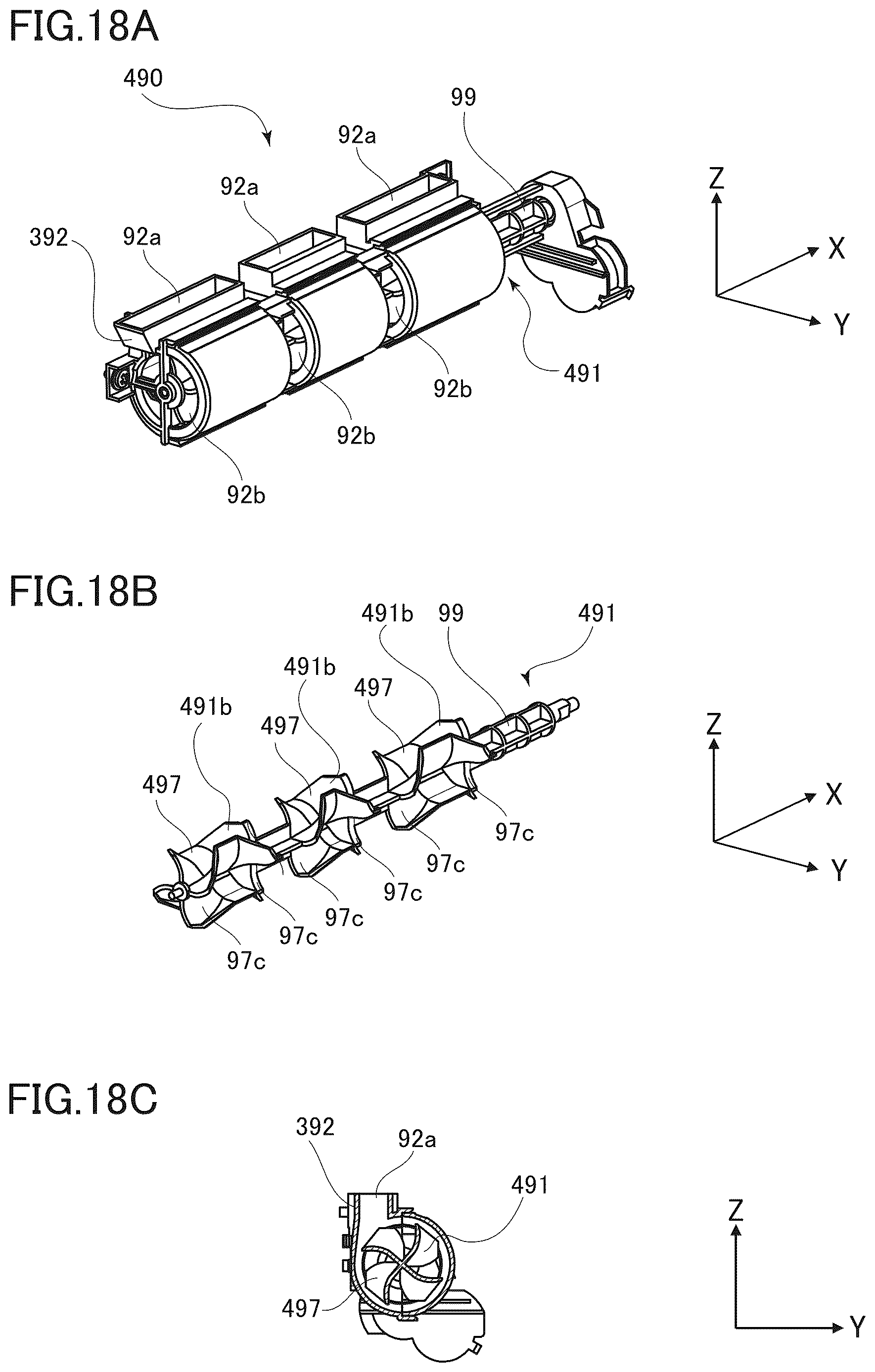 Patent US12619194 Figure 18 – Image forming apparatus having widthwisely extending exhaust fan