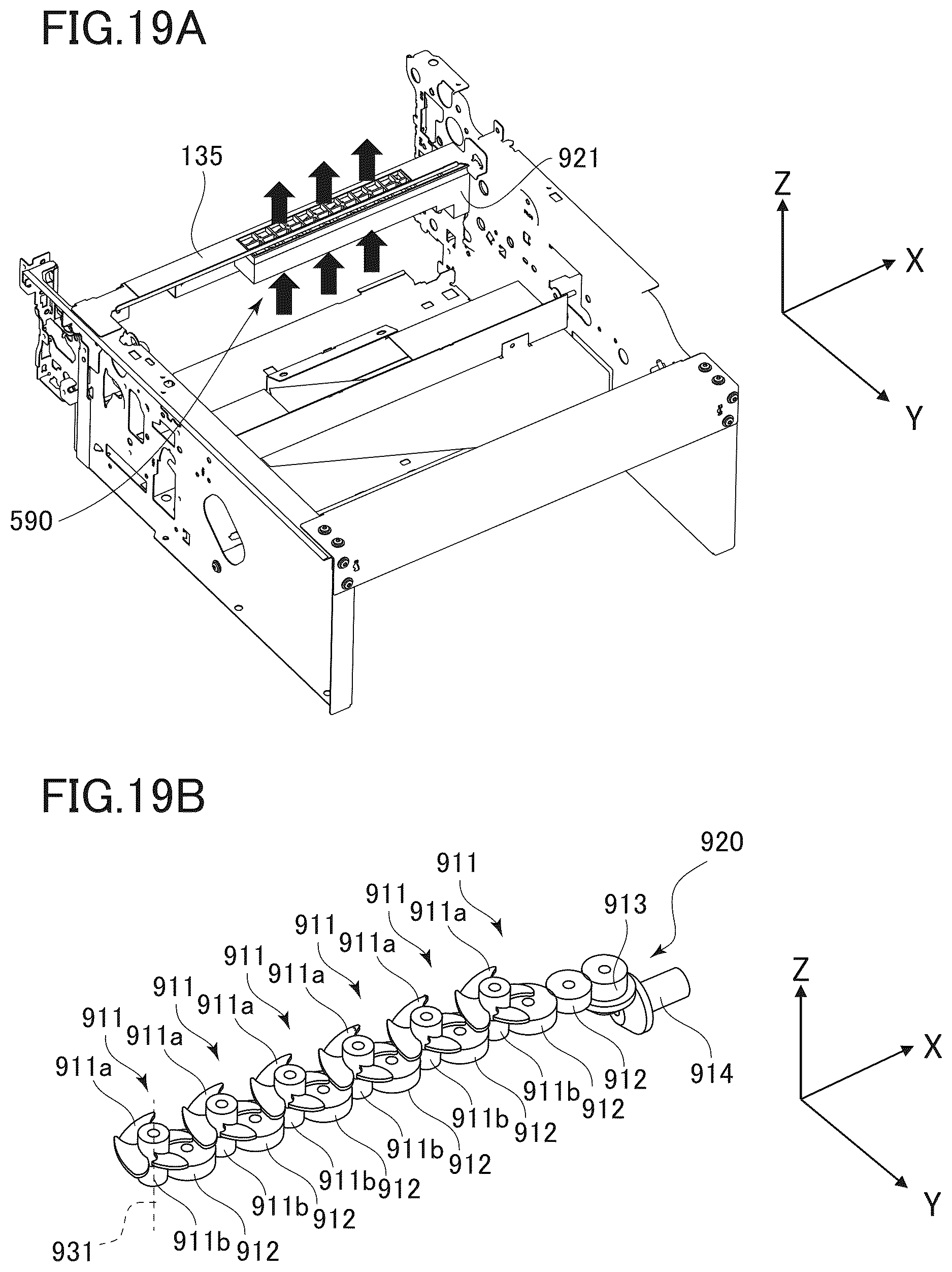 Patent US12619194 Figure 19 – Image forming apparatus having widthwisely extending exhaust fan
