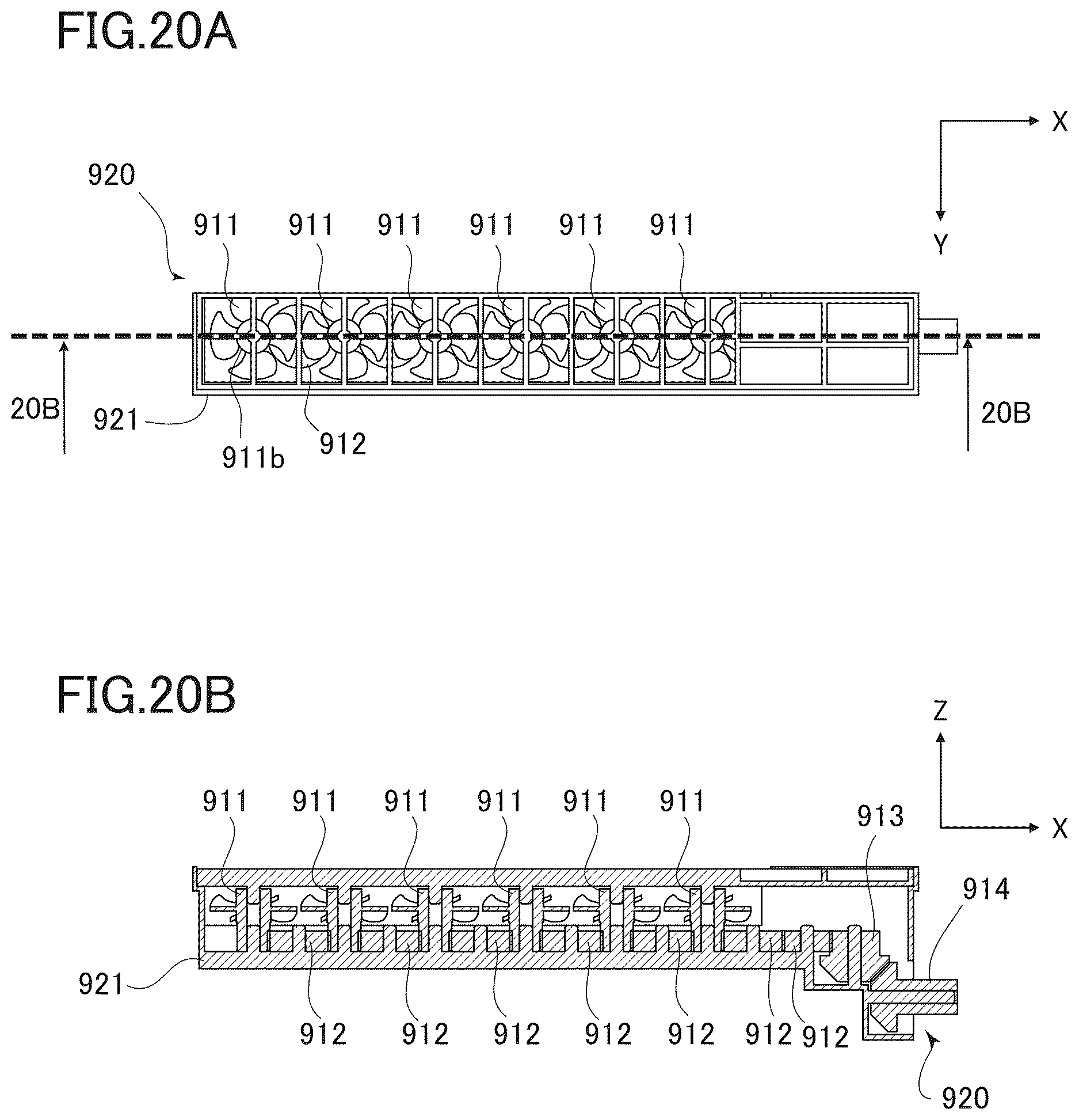 Patent US12619194 Figure 20 – Image forming apparatus having widthwisely extending exhaust fan