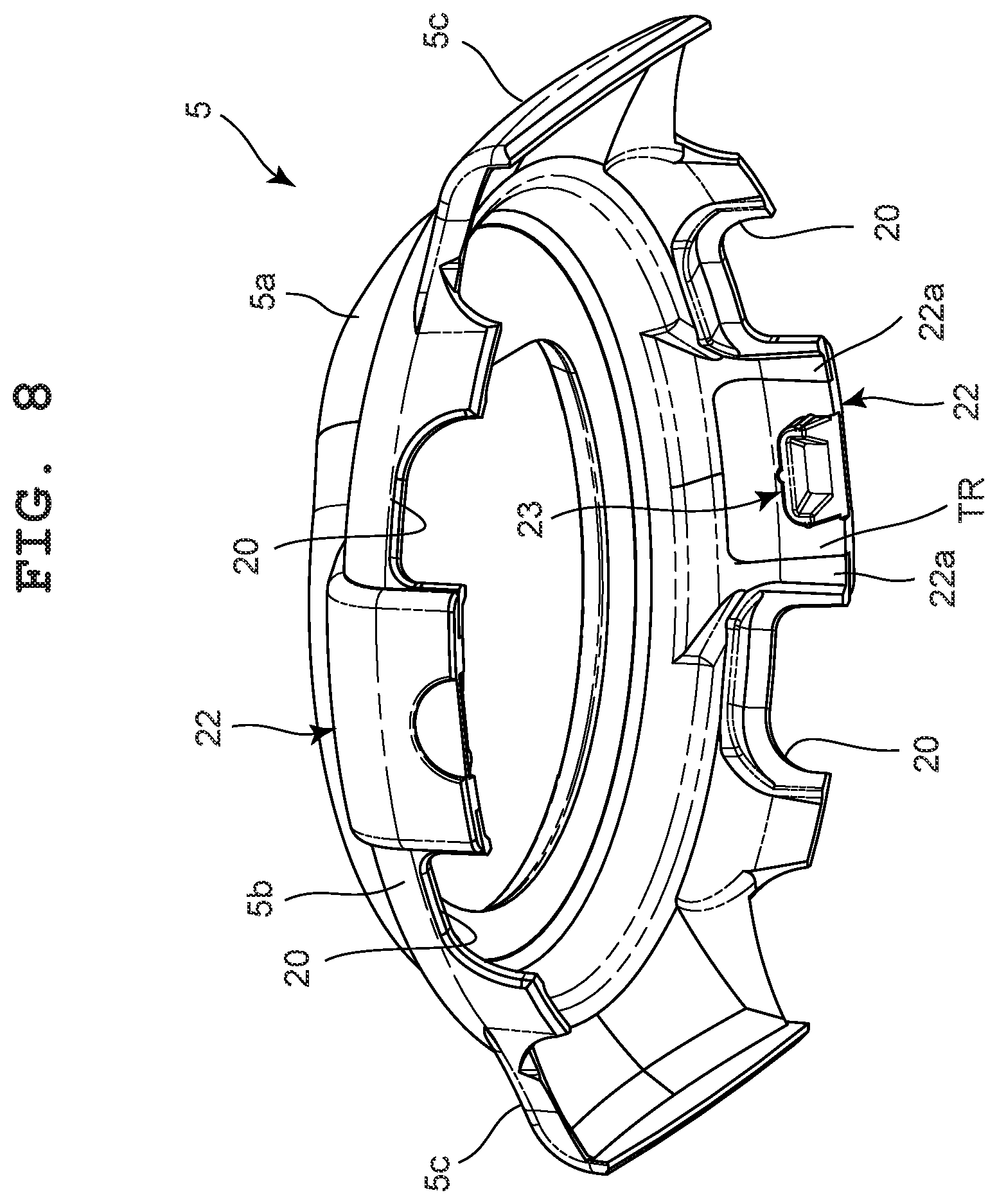 Patent US12619199 Figure 8 – Case and timepiece