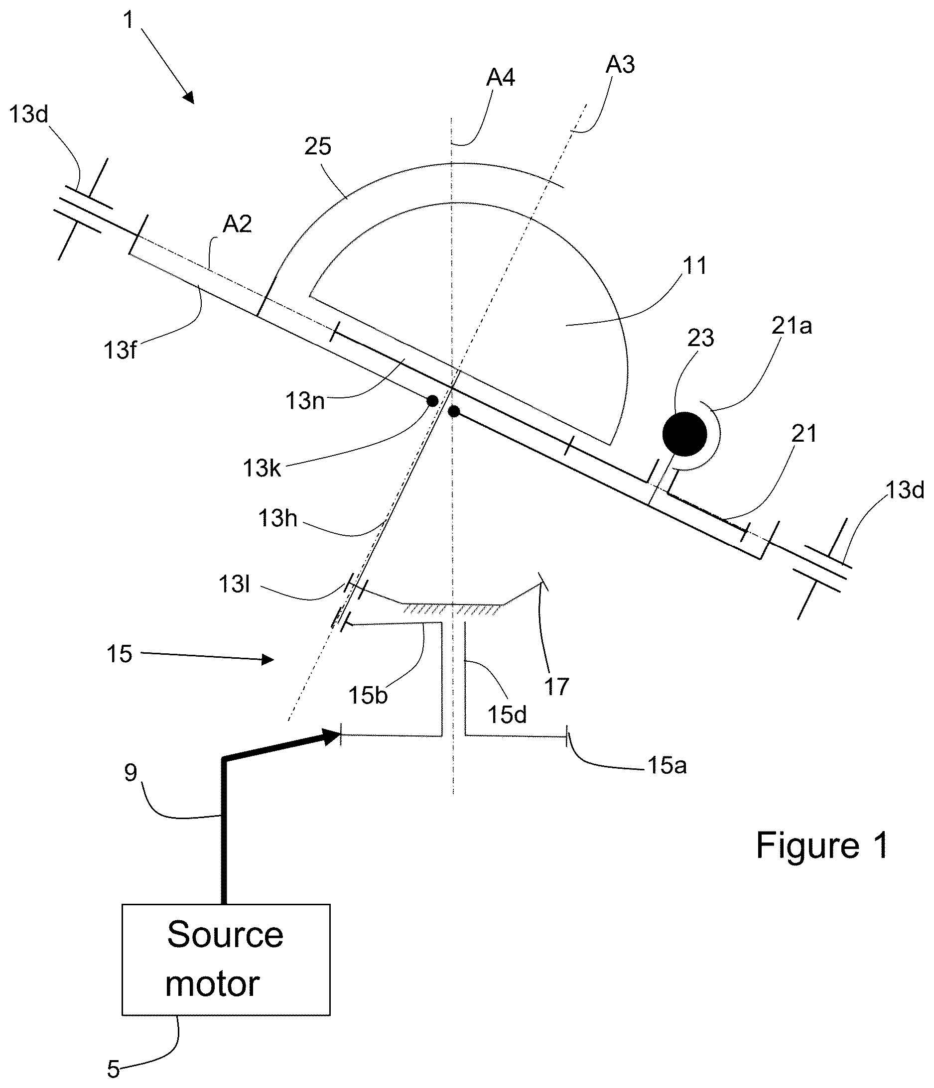 Patent US12619200 Figure 1 – Animation mechanism for a timepiece