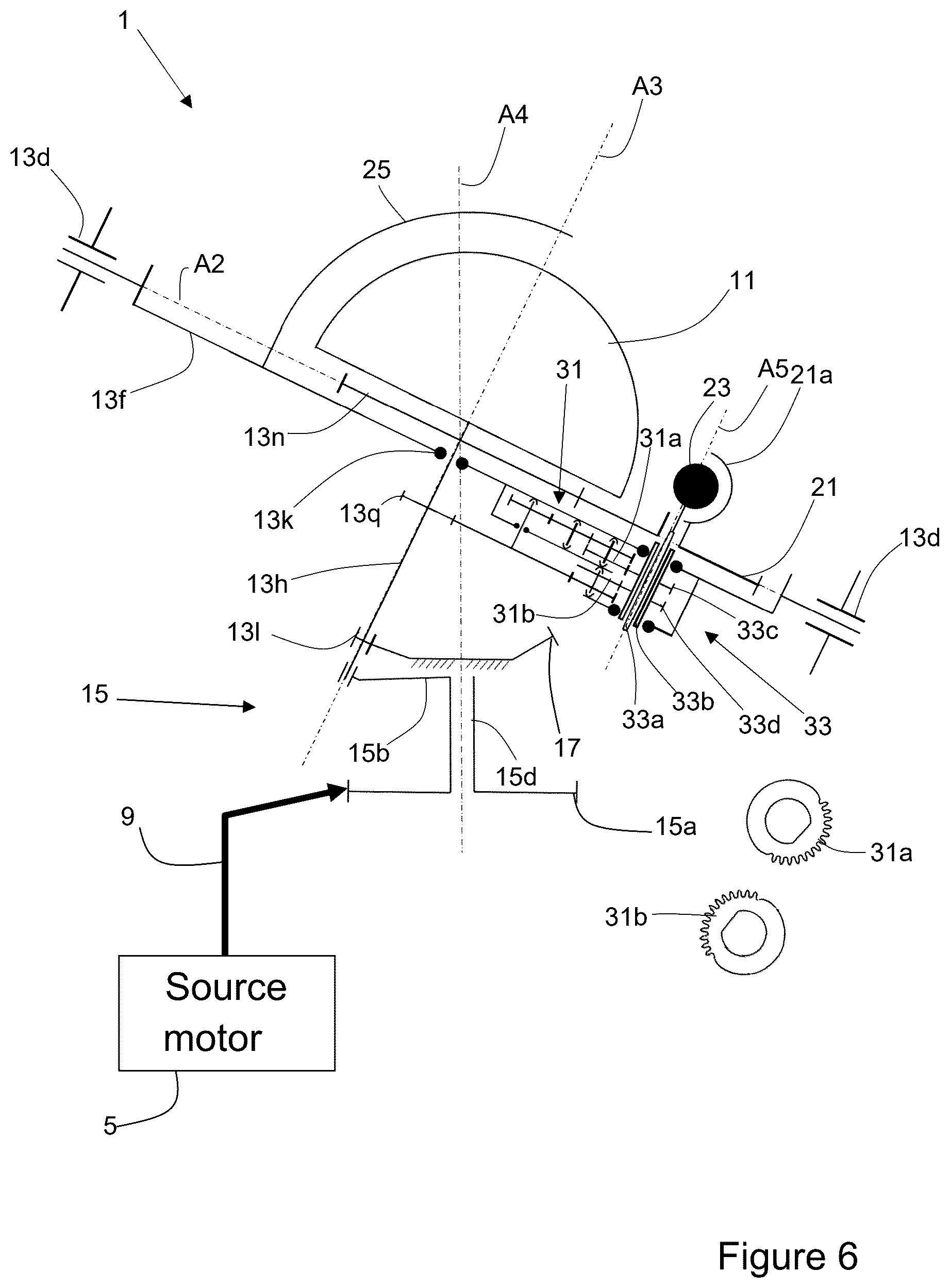 Patent US12619200 Figure 6 – Animation mechanism for a timepiece