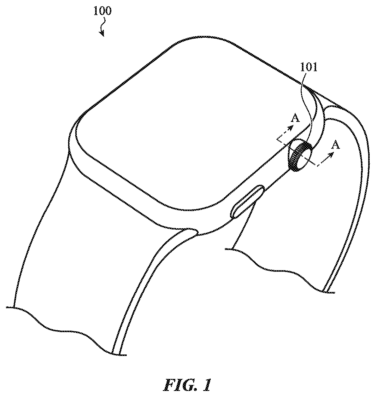 Patent US12619201 Figure 1 – Force-detecting input structure