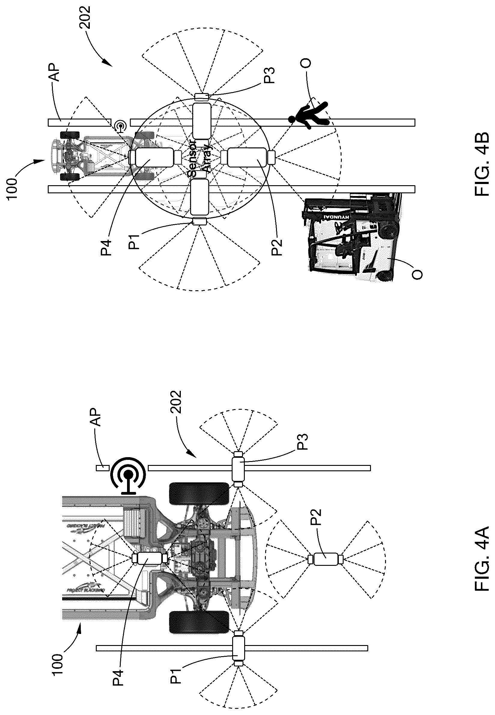 Patent US12619242 Figure 4 – Facility sensory system for monitoring, guiding, and protecting flexible modular platforms moving through an assembly line