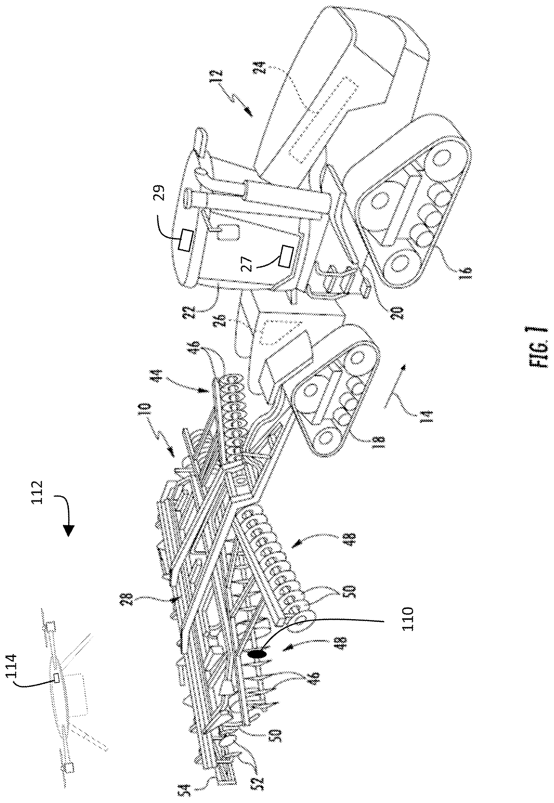 Patent US12619244 — System and method for autonomous surveillance of an agricultural machine — Figure 1