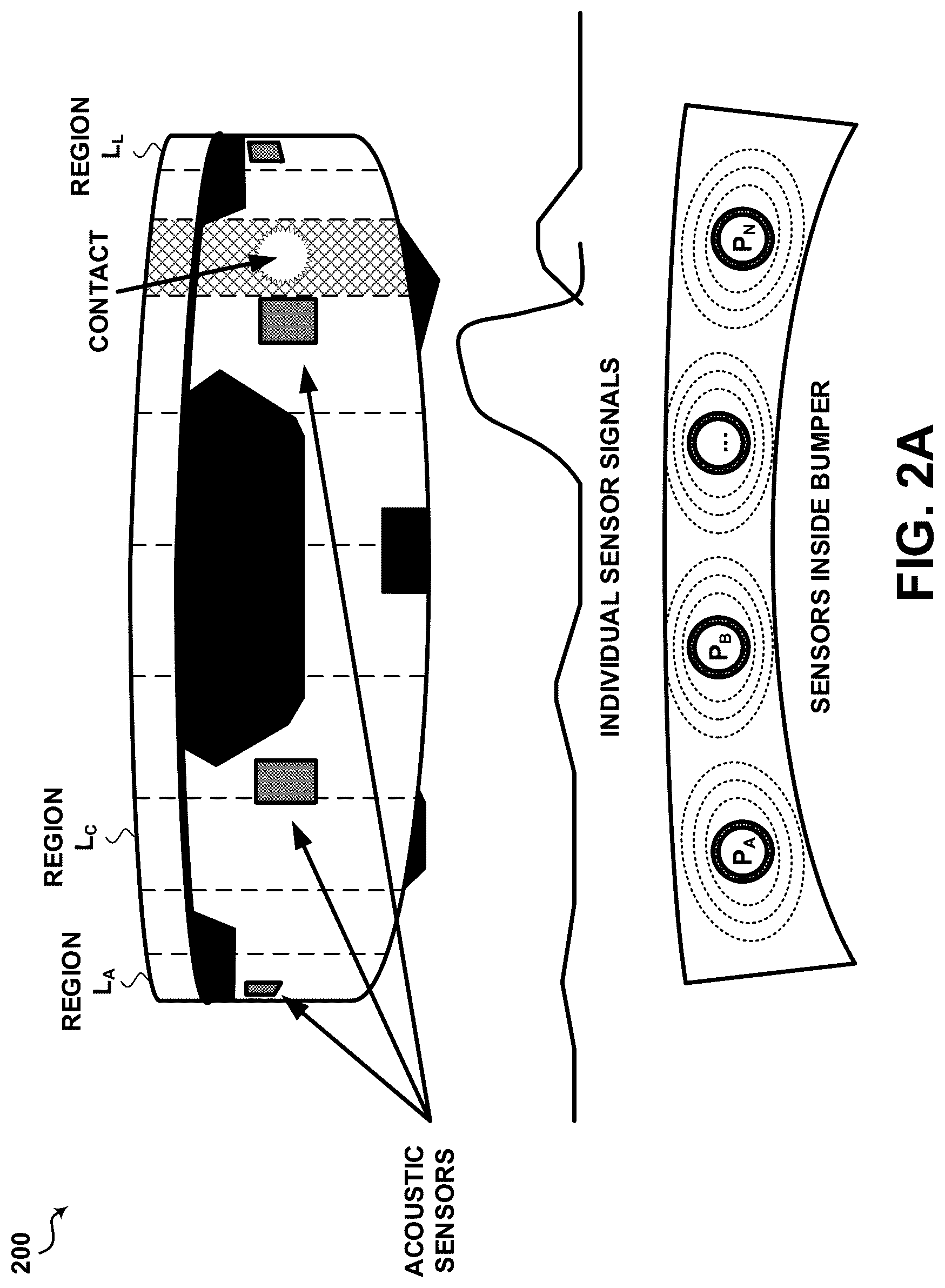 Patent US12619250 Figure 2 – Ultrasonic piezoelectric transceiver sensor for full surface contact localization