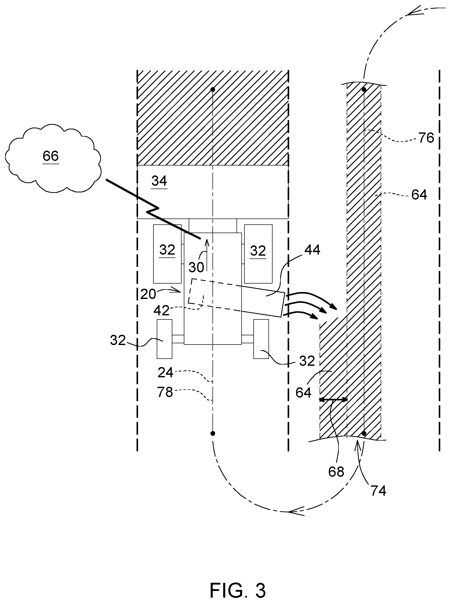 Patent US12619266 Figure 3 – Windrower implement with merger attachment