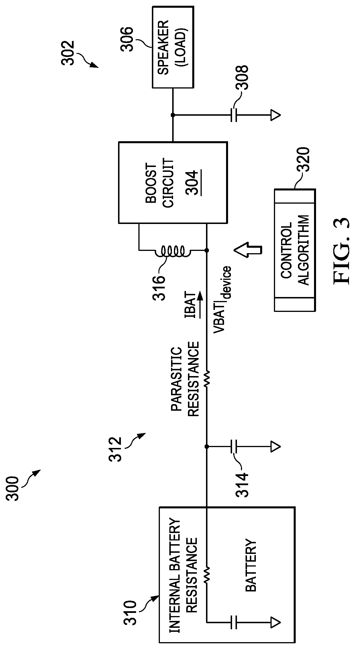 Patent US12619271 Figure 3 – Devices and methods to control dynamic audio range in boosted audio systems