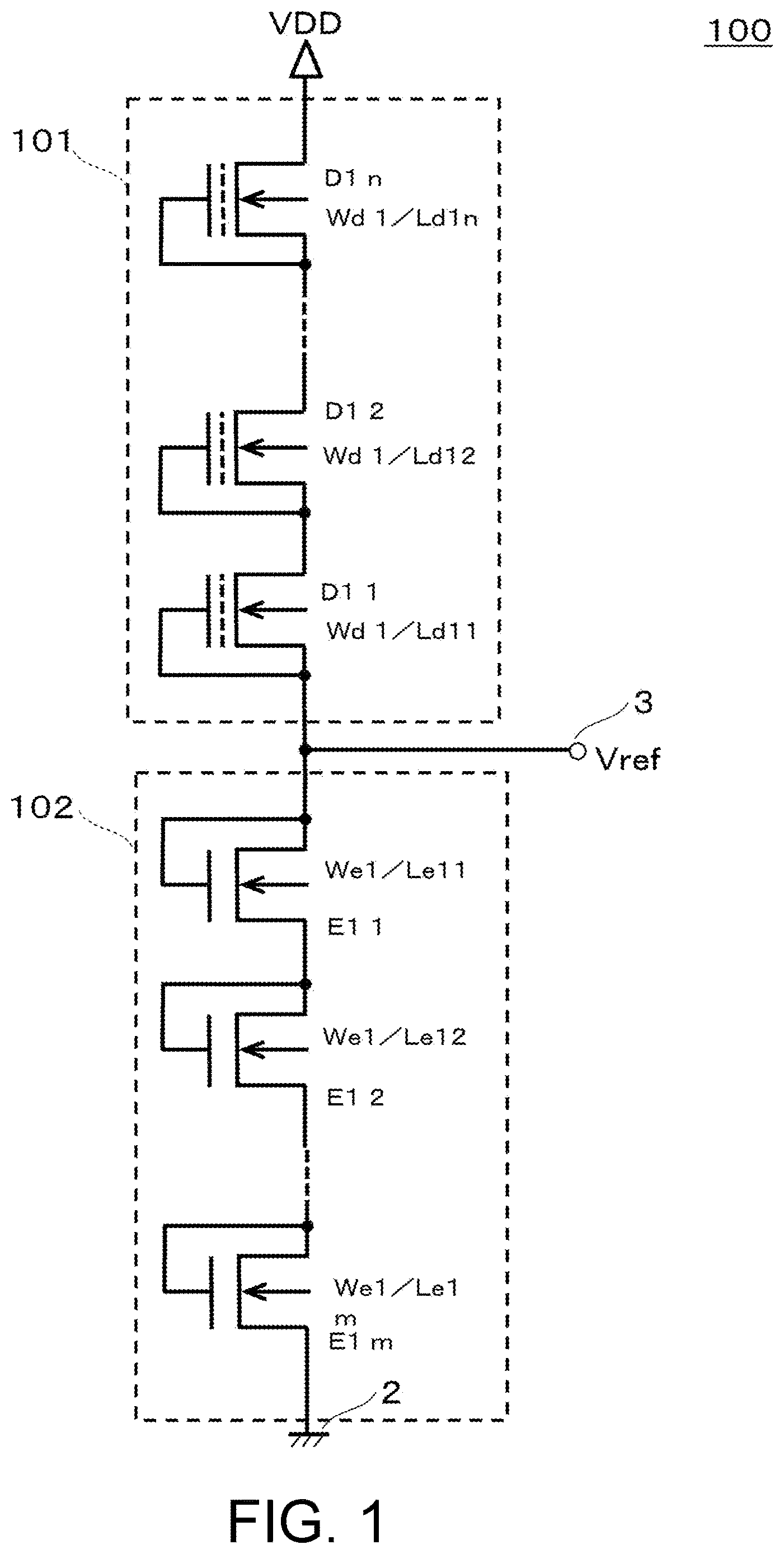 Patent US12619272 Figure 1 – Reference voltage generation device