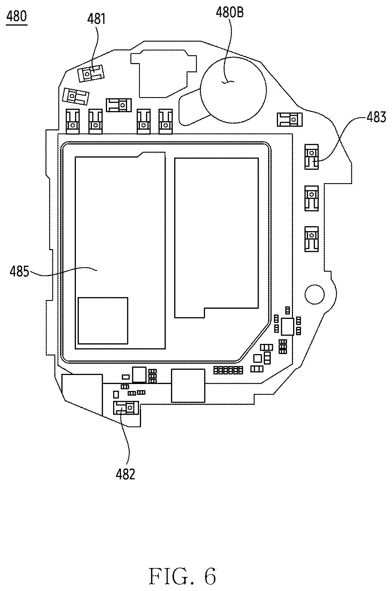 Patent US12619280 Figure 6 – Wearable electronic device comprising rigid flexible printed circuit board