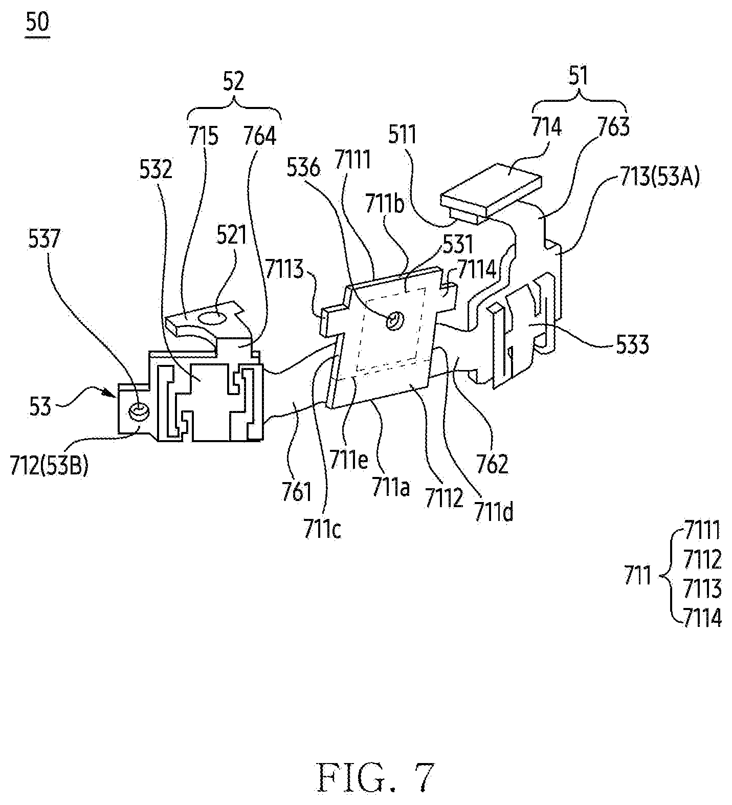 Patent US12619280 Figure 7 – Wearable electronic device comprising rigid flexible printed circuit board