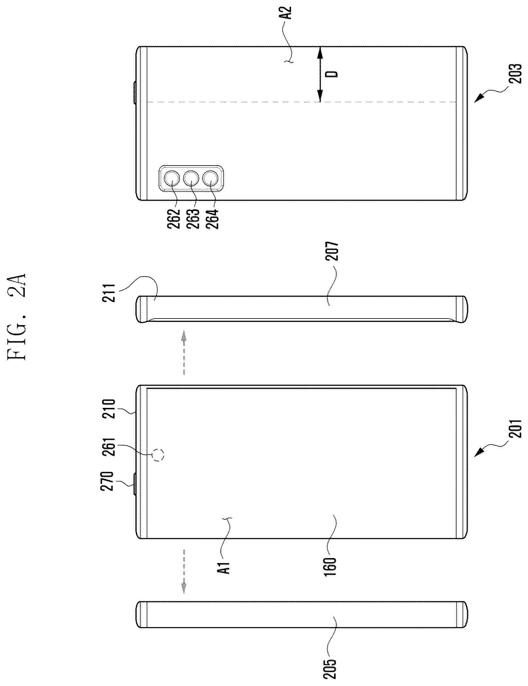 Patent US12619281 Figure 2 – Slidable electronic apparatus having digitizer separation structure, and method of configuring touch filter for slidable electronic apparatus