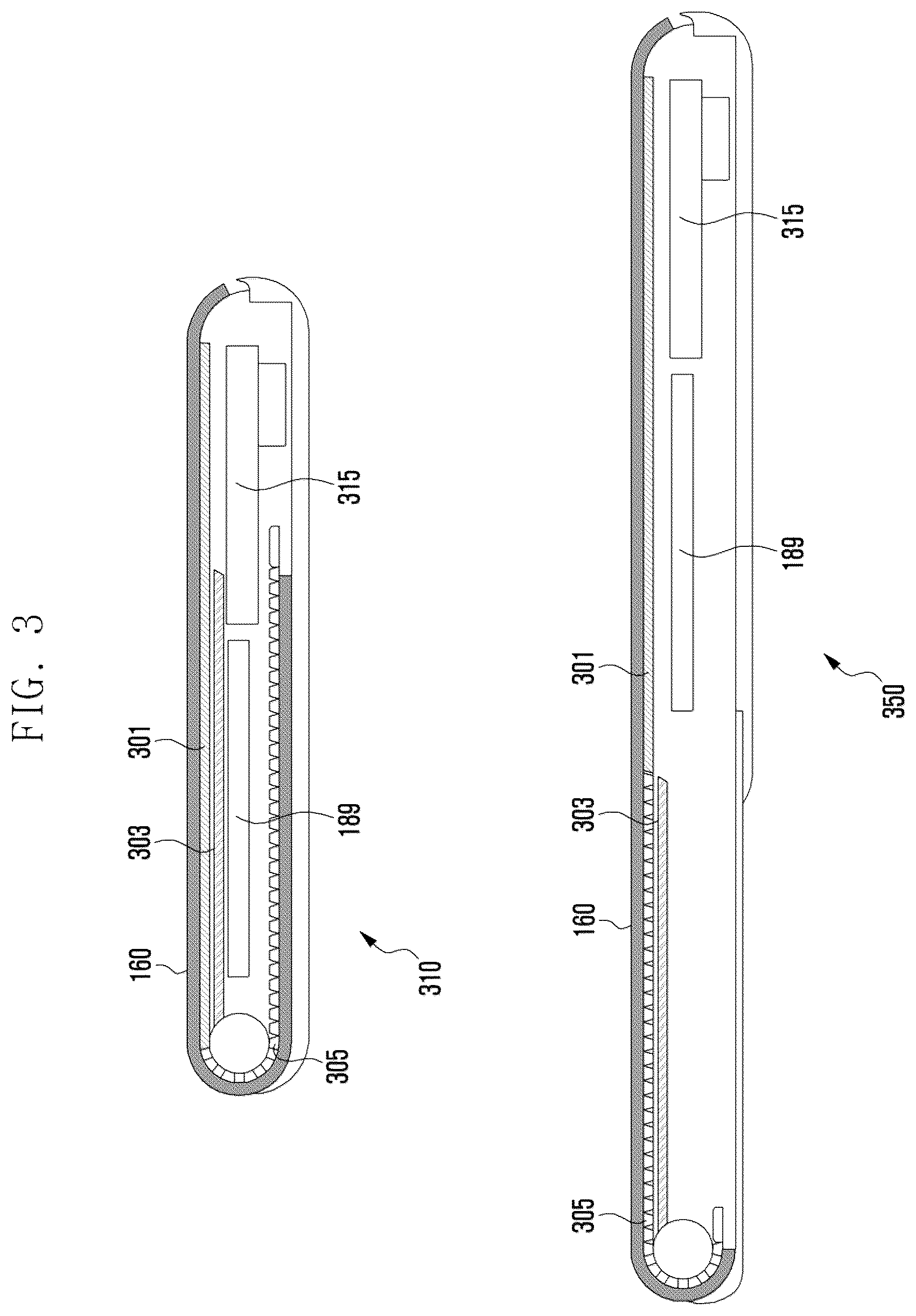 Patent US12619281 Figure 4 – Slidable electronic apparatus having digitizer separation structure, and method of configuring touch filter for slidable electronic apparatus