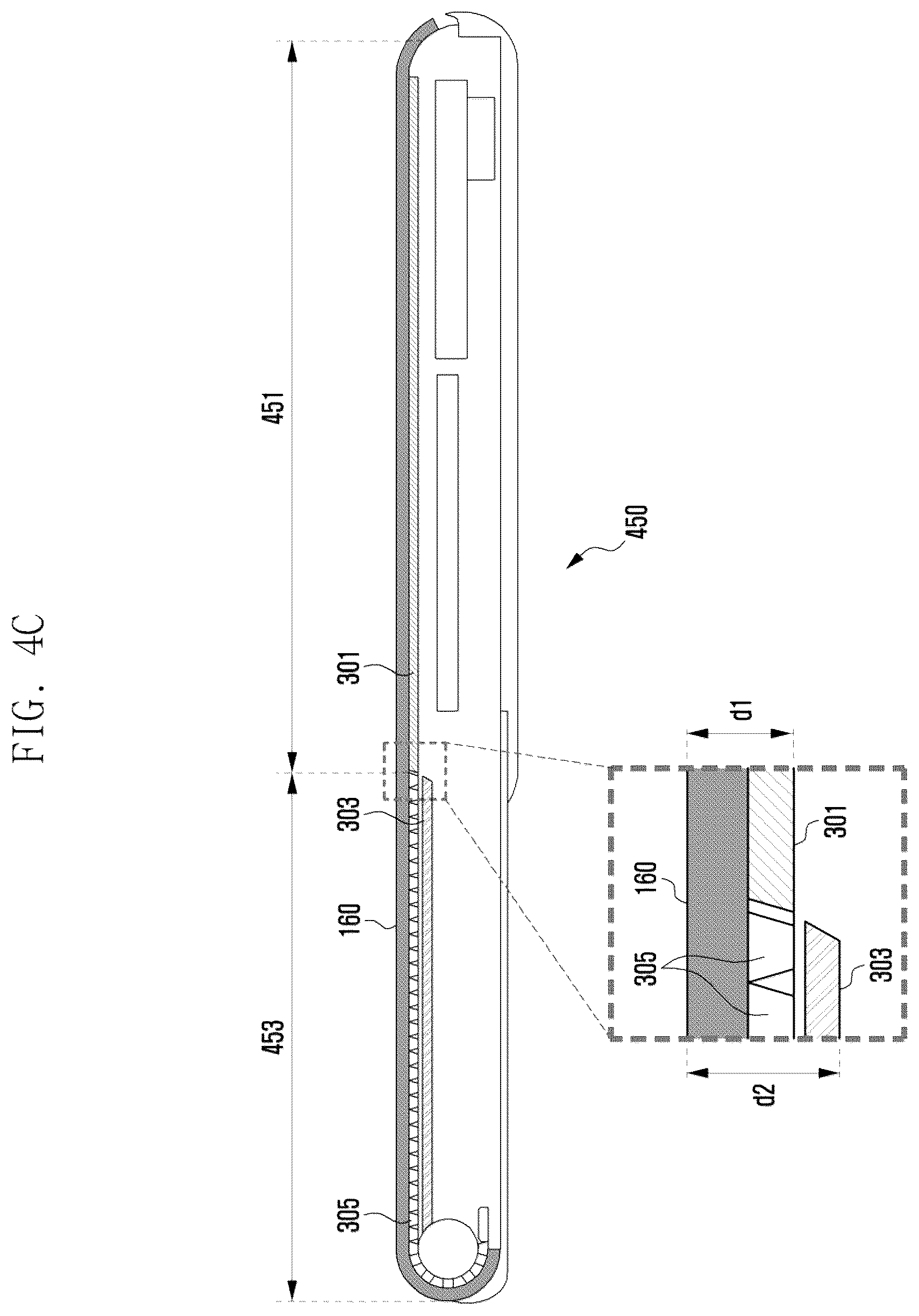 Patent US12619281 Figure 7 – Slidable electronic apparatus having digitizer separation structure, and method of configuring touch filter for slidable electronic apparatus