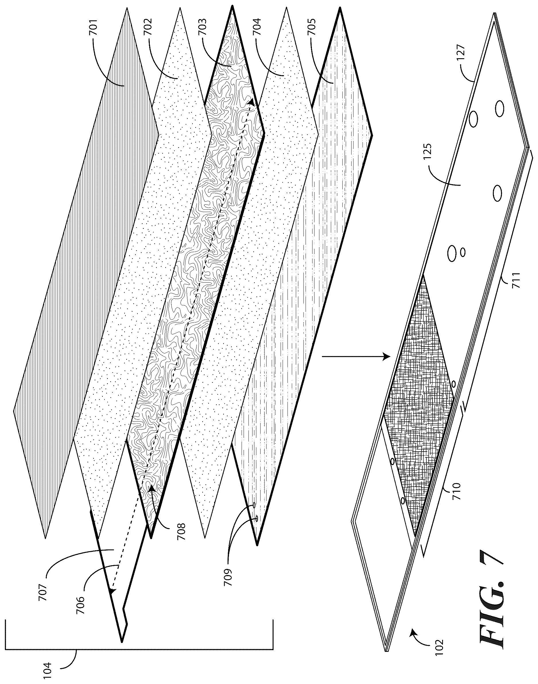 Patent US12619283 Figure 5 – Electronic devices with translating flexible display and corresponding methods