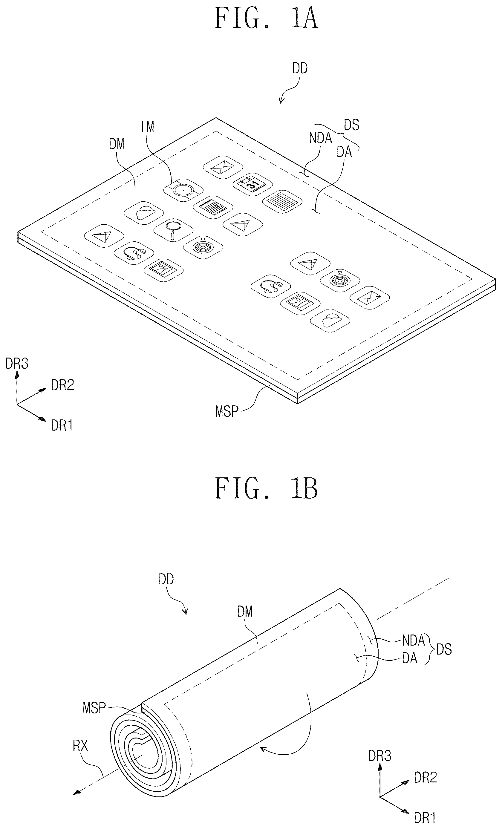 Patent US12619284 Figure 1 – Display support structure and display device having the same