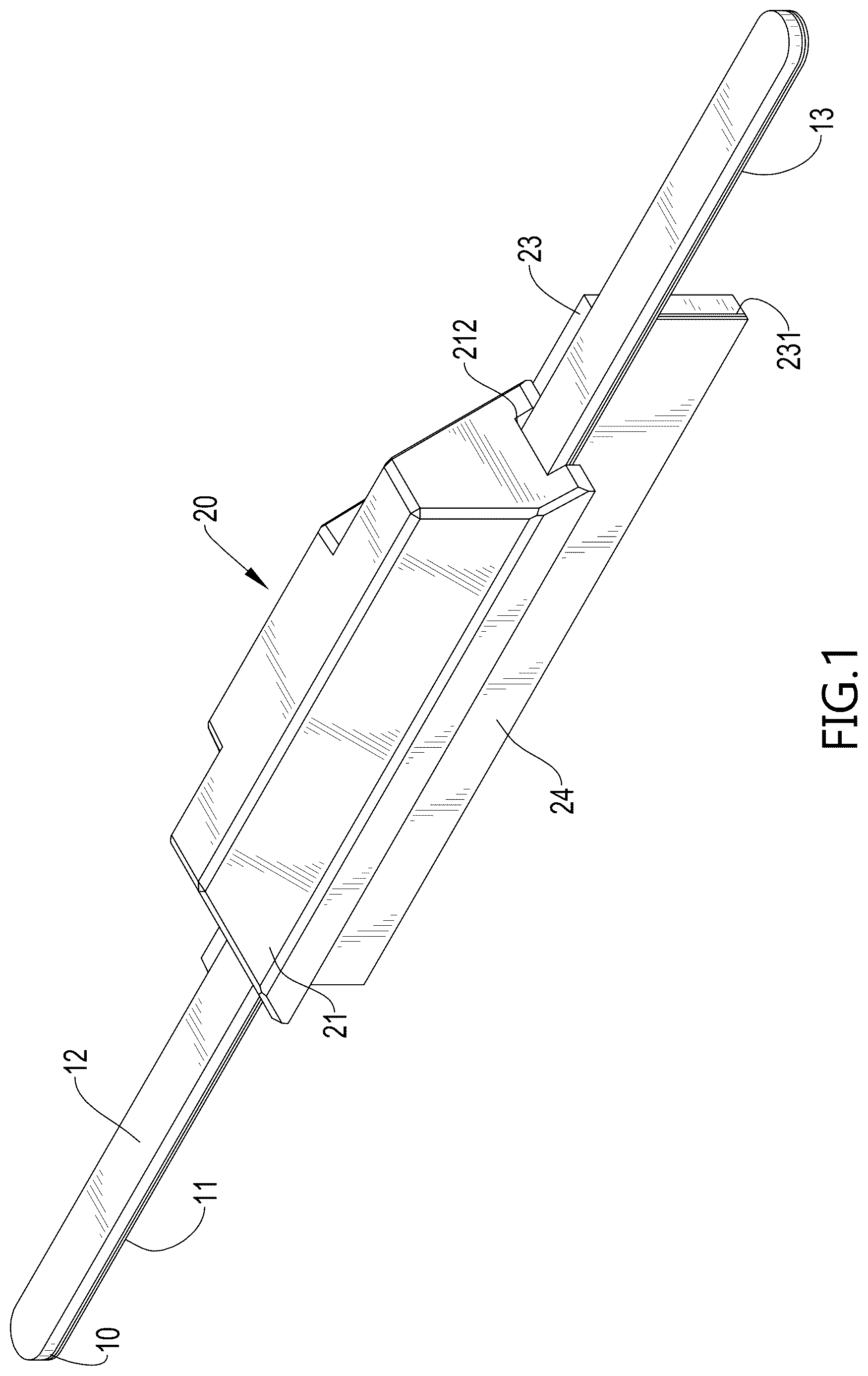 Patent US12619286 Figure 1 – Magnetic fixing assembly of screen protector