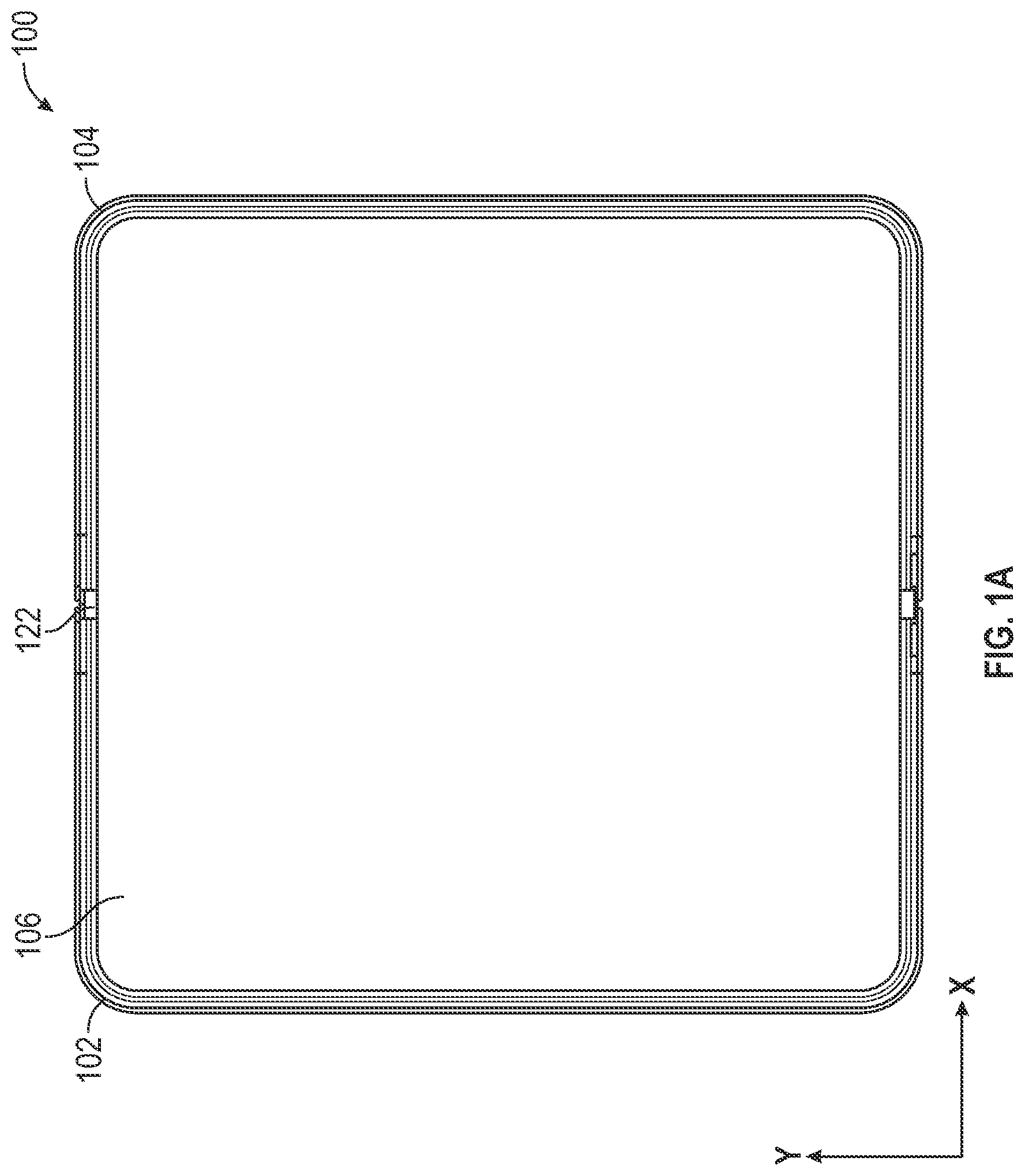 Patent US12619289 Figure 1 – Folding portable display device