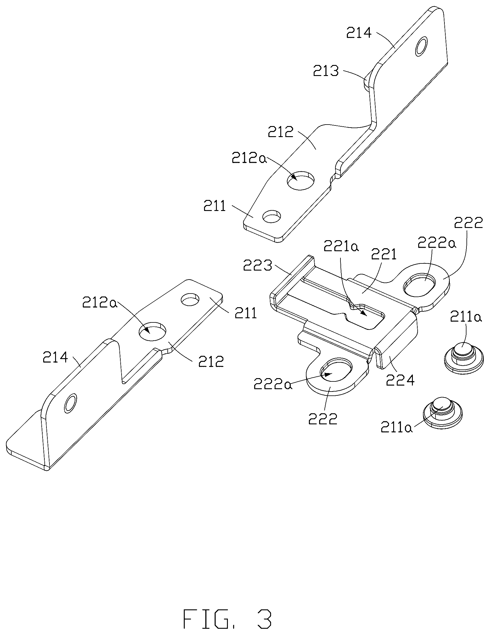 Patent US12619290 Figure 3 – Fixing bracket for facilitating assembly and disassembly of hard disk in electronic devices