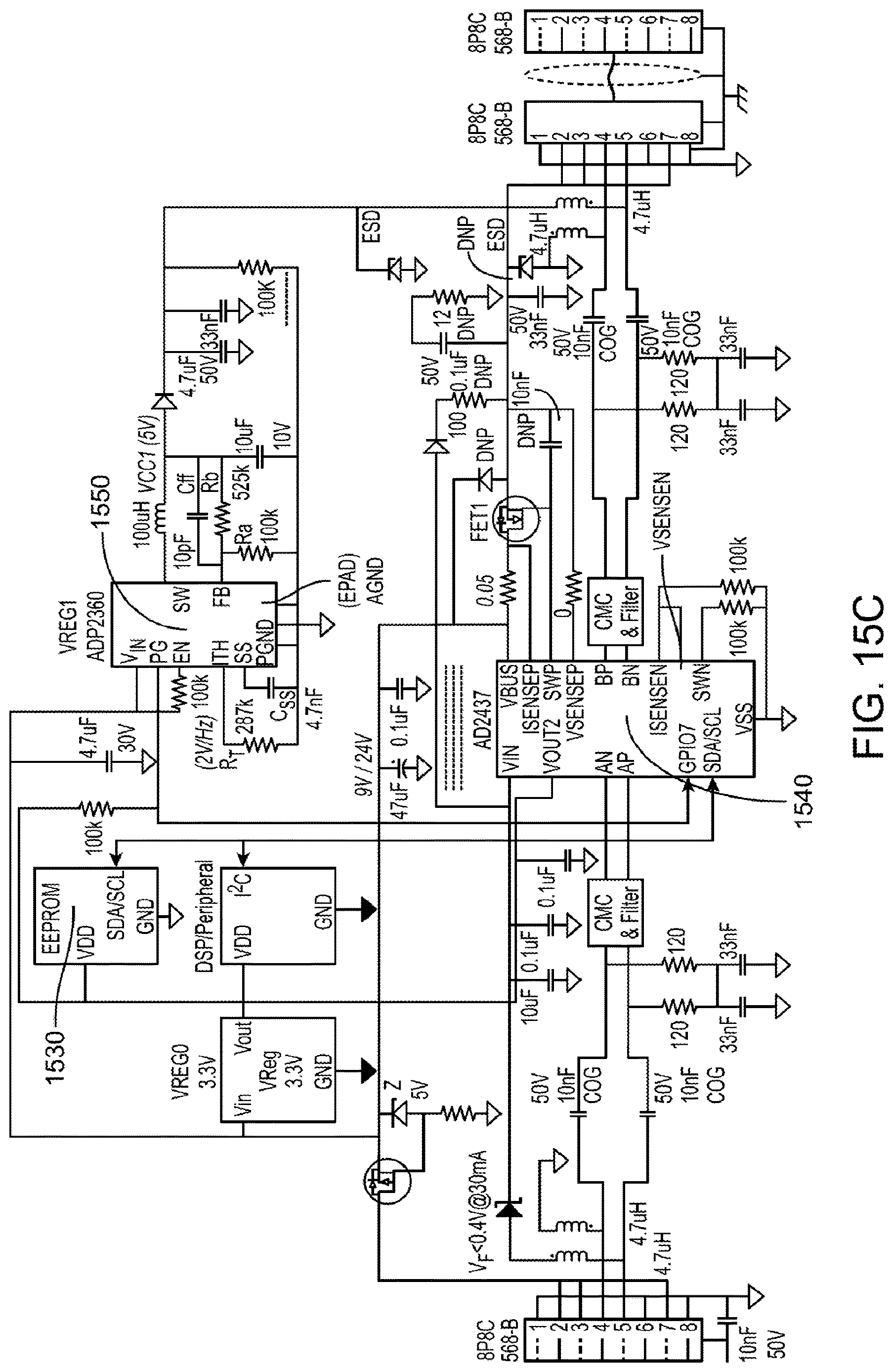 Patent US12619292 Figure 17 – Synchronous audio communication and bus power over multi-pair cables and connectors