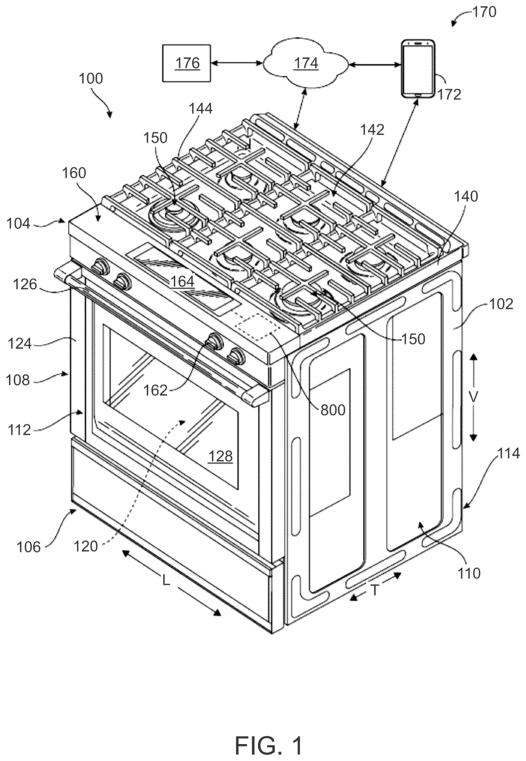 Patent US12619294 Figure 1 – System and method for controlling an appliance with a loss of power
