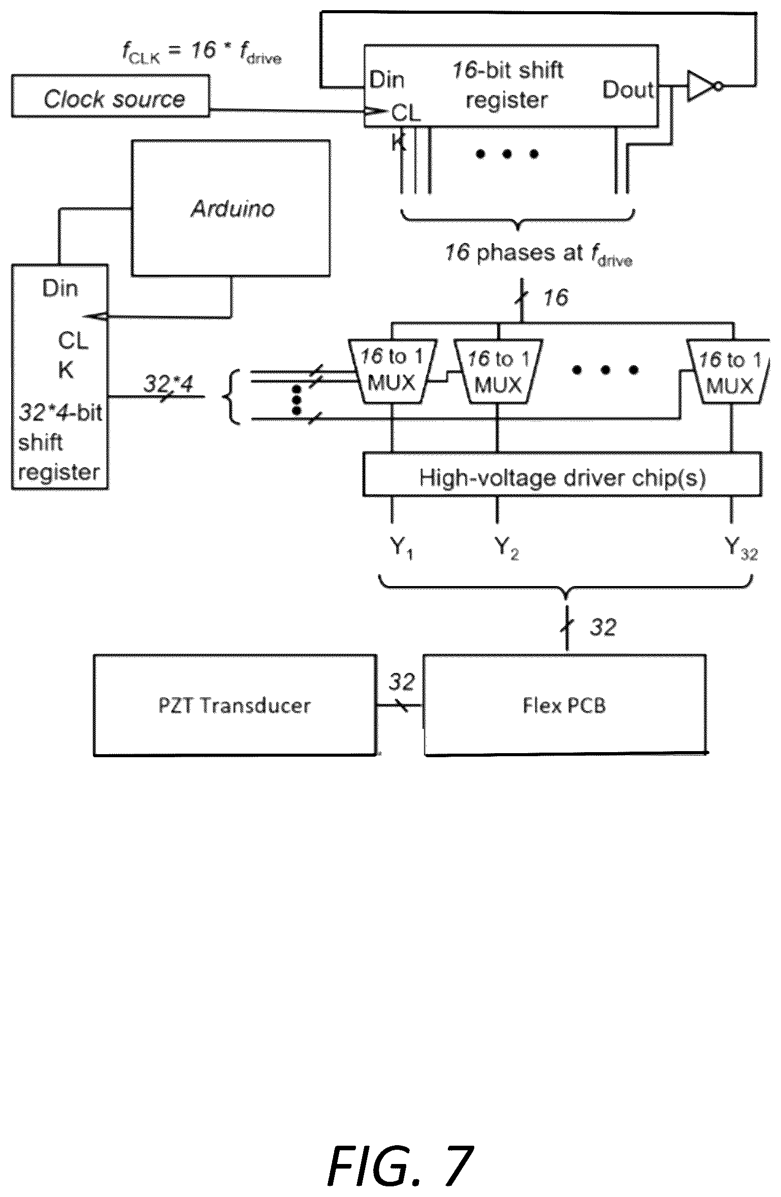 Patent US12619314 Figure 7 – Ultrasonic array for haptic rendering
