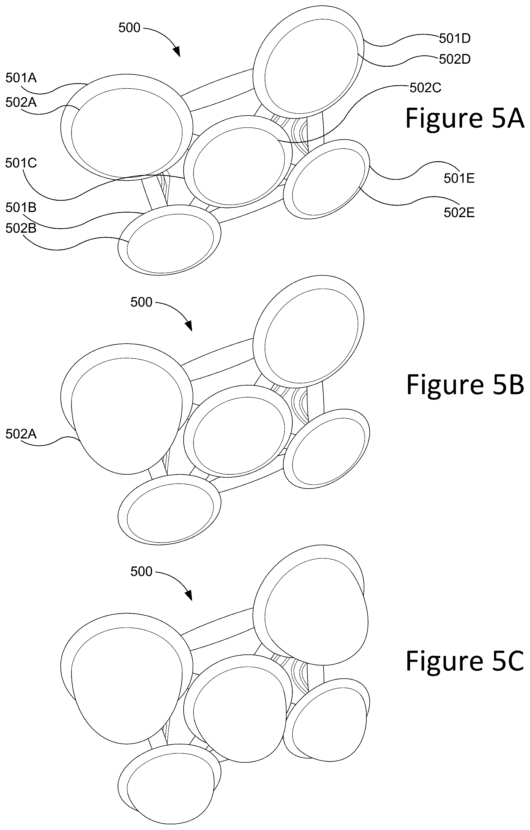 Patent US12619315 Figure 5 – Modular unit cell devices configured to be integrated in various wearable devices, and methods of use thereof