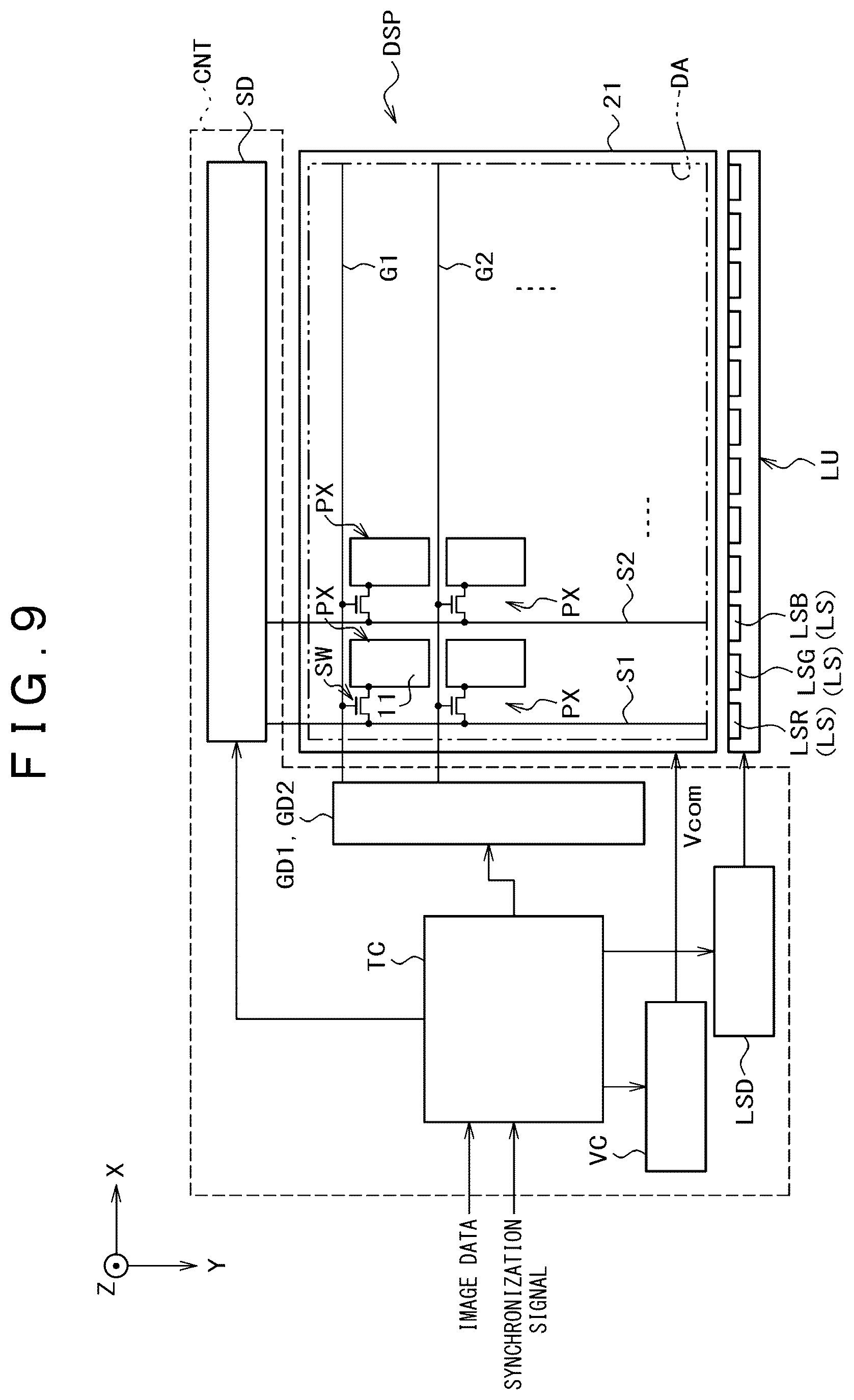 Patent US12619318 Figure 9 – Display device
