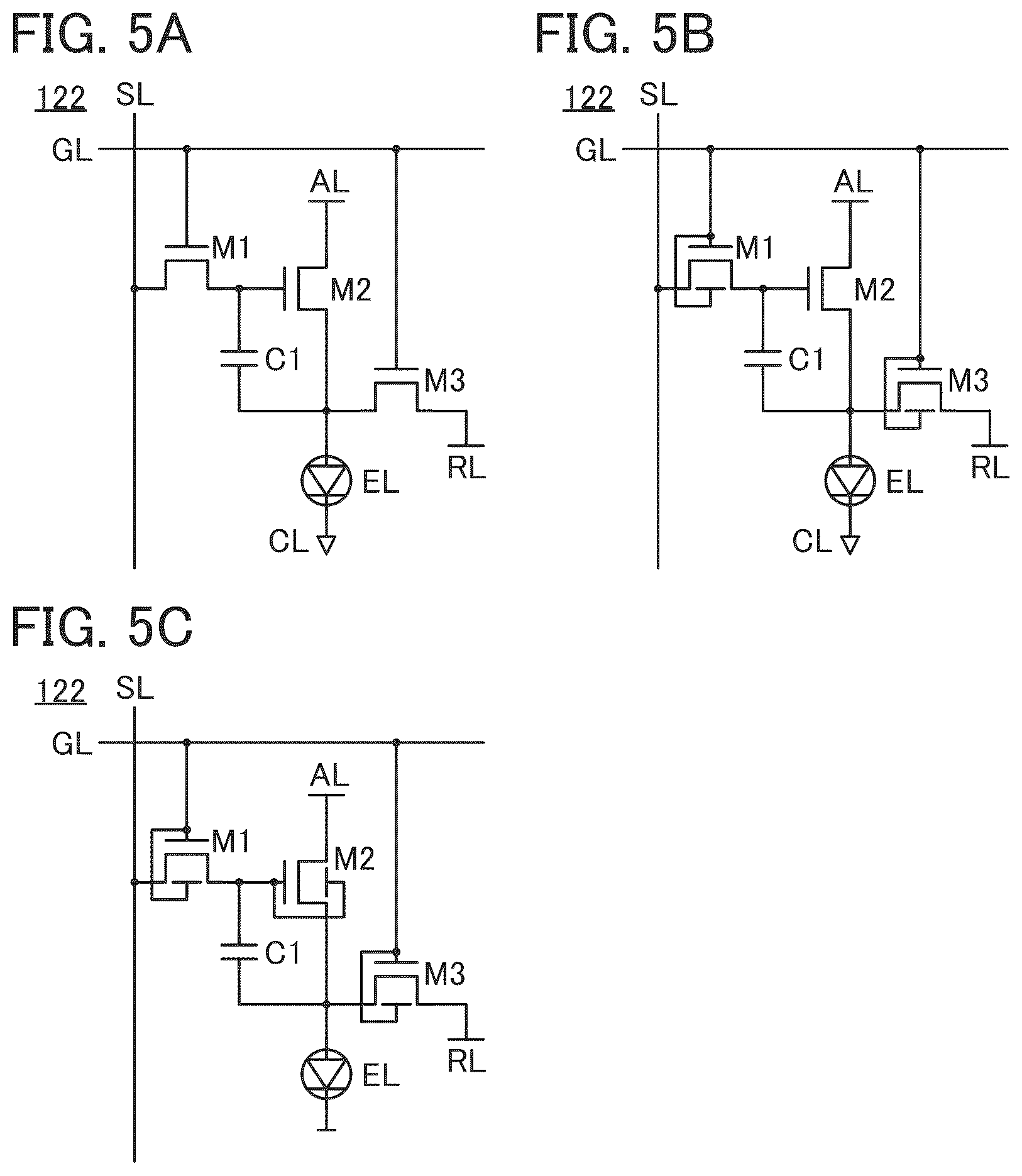 Patent US12619326 Figure 5 – Display device and electronic device
