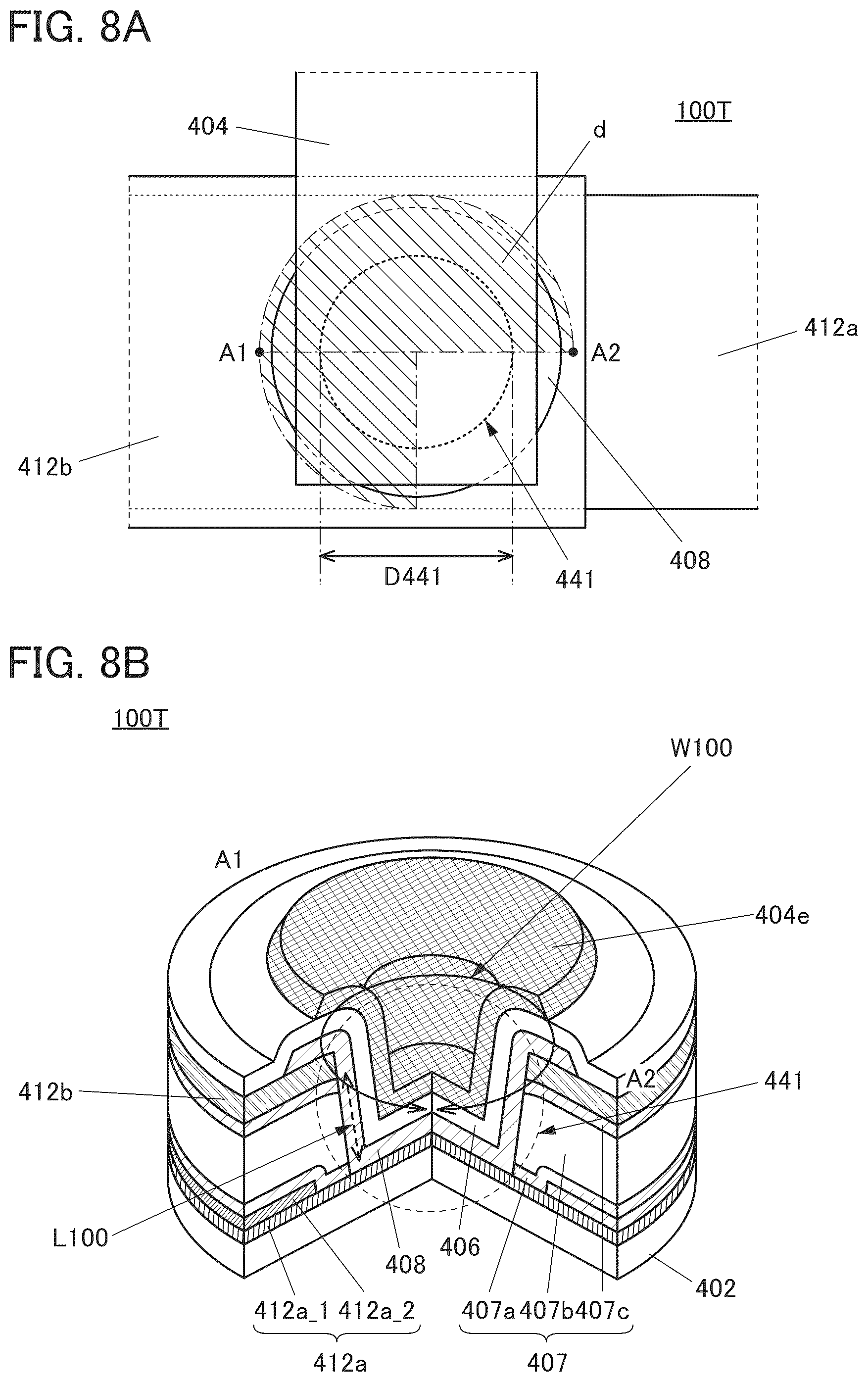 Patent US12619326 Figure 8 – Display device and electronic device