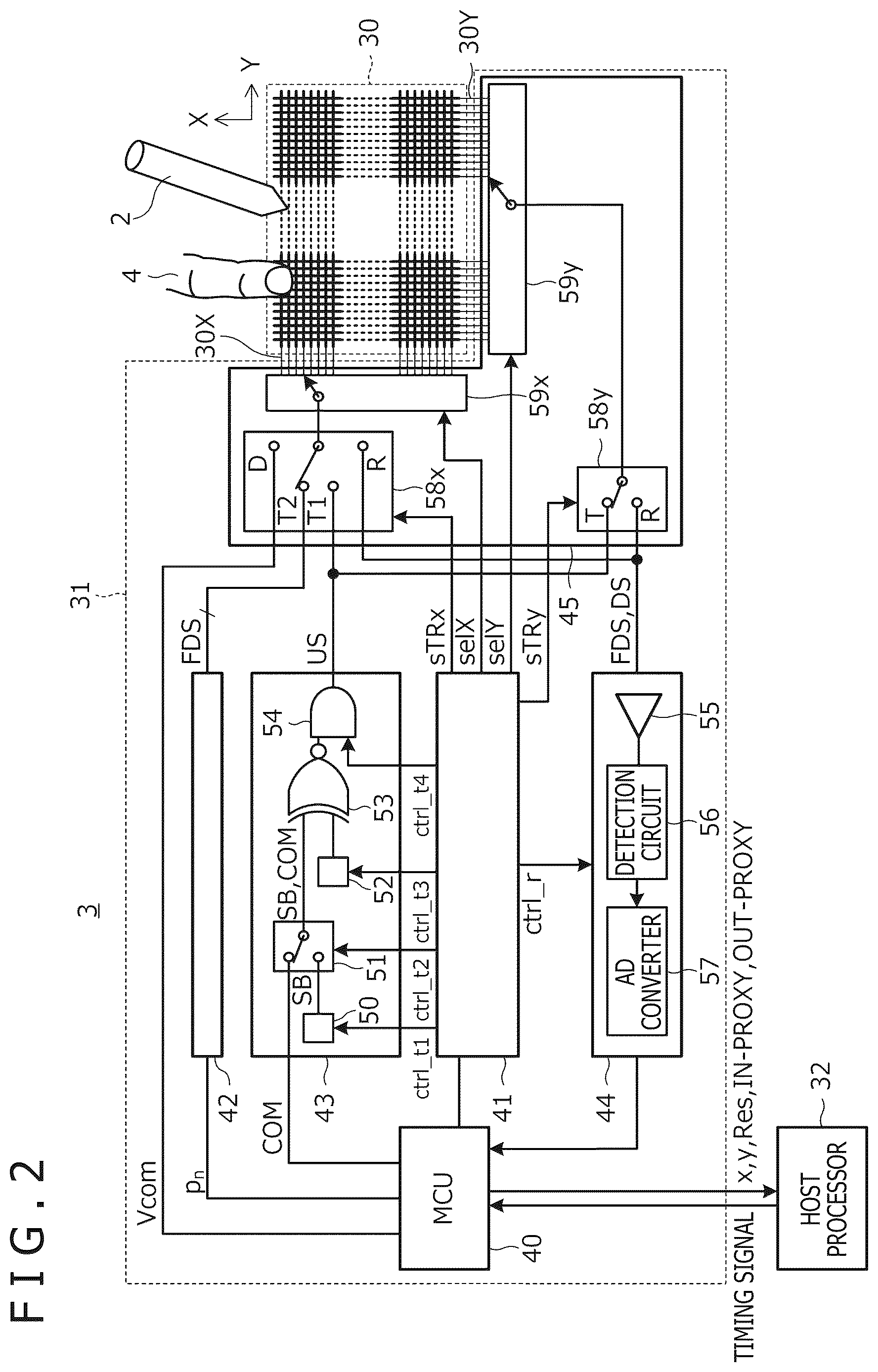 Patent US12619327 Figure 2 – Position detection method of pointer and sensor controller