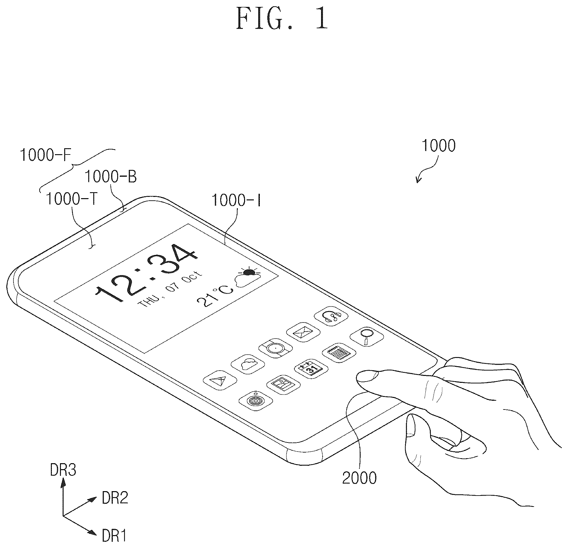 Patent US12619328 Figure 1 – Electronic device