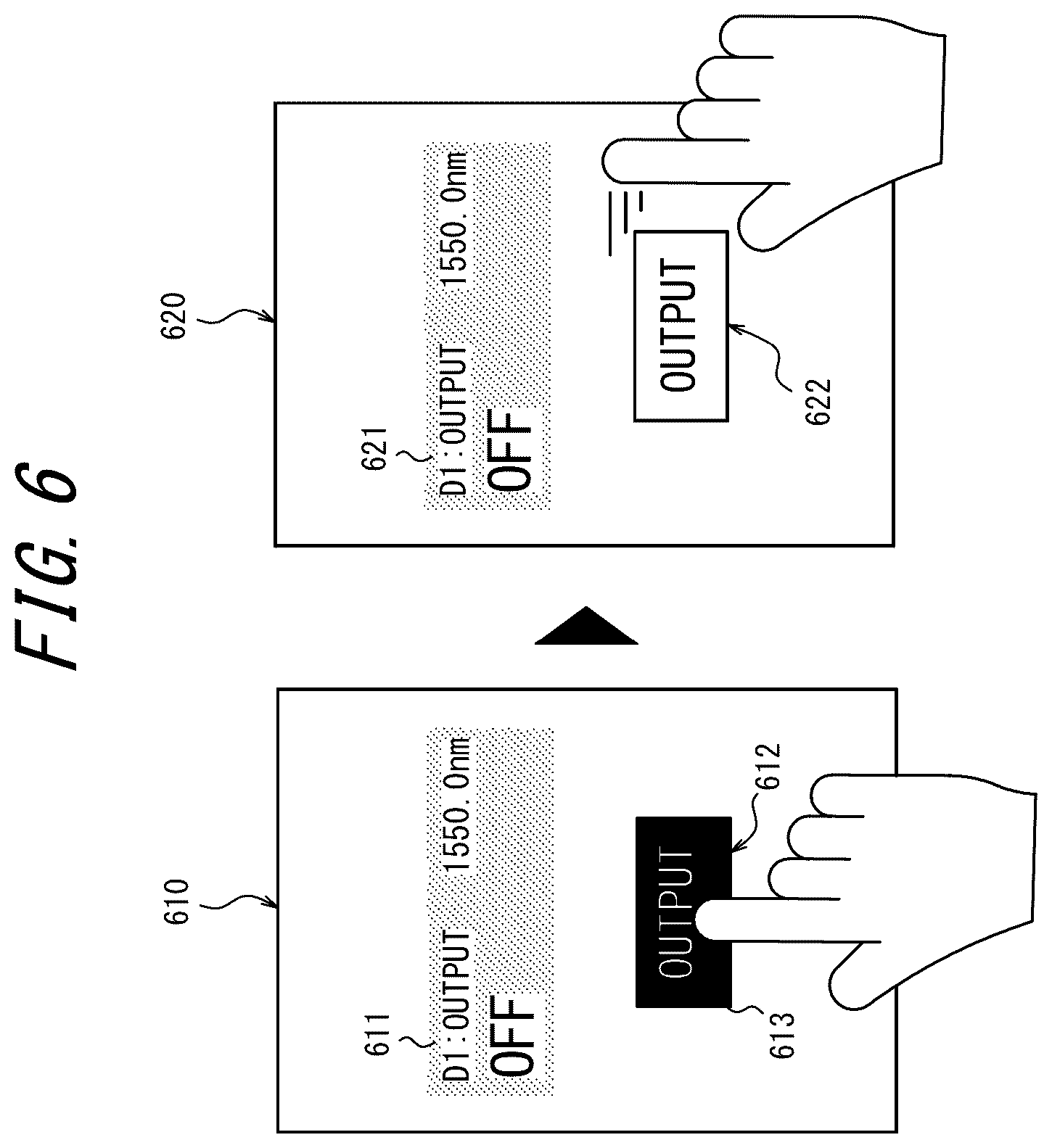 Patent US12619330 Figure 6 – Information processing apparatus, control method, and non-transitory computer readable medium for operation input using a touch screen