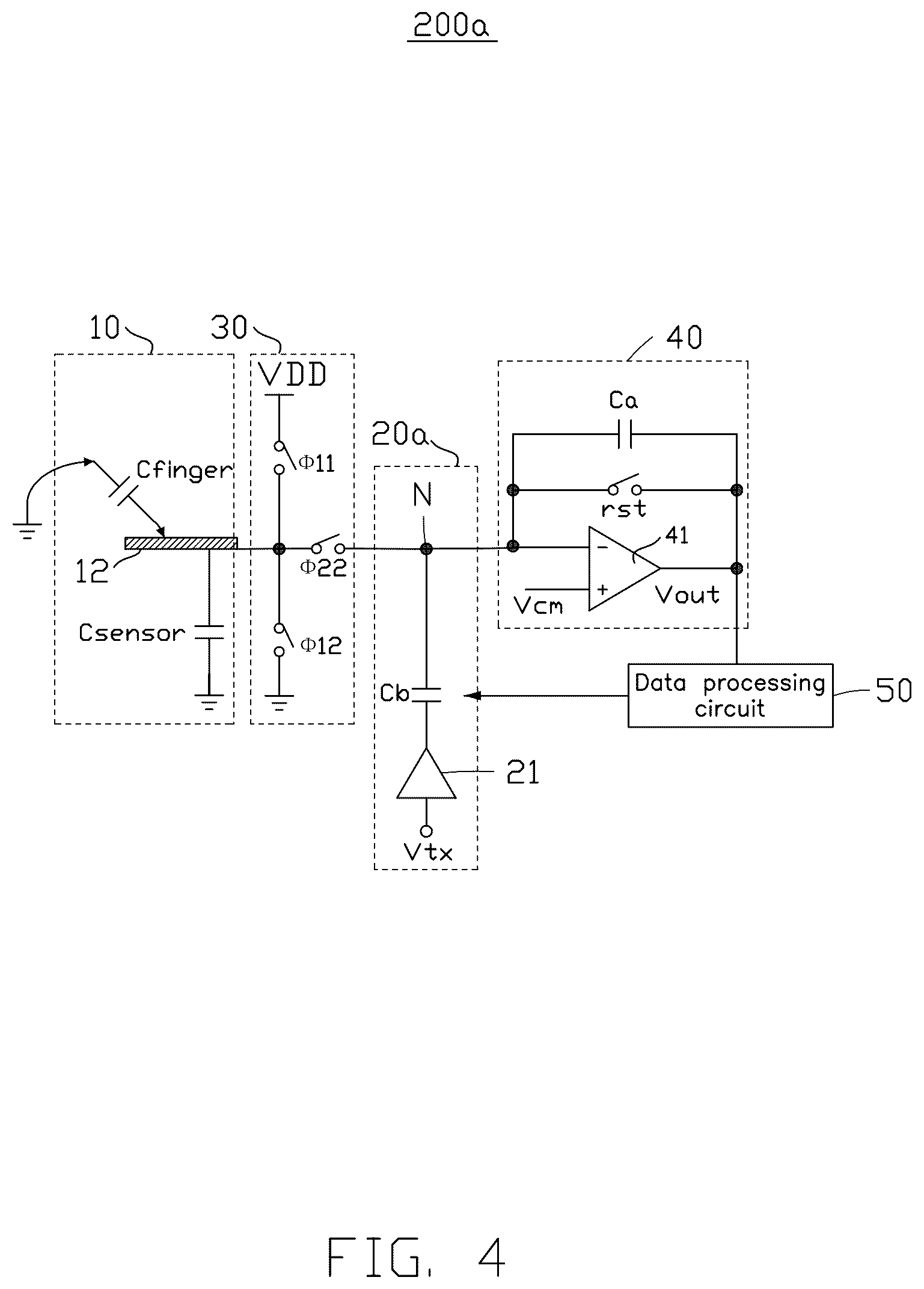 Patent US12619331 Figure 4 – Touch circuit, touch detection amplifying circuit and touch apparatus
