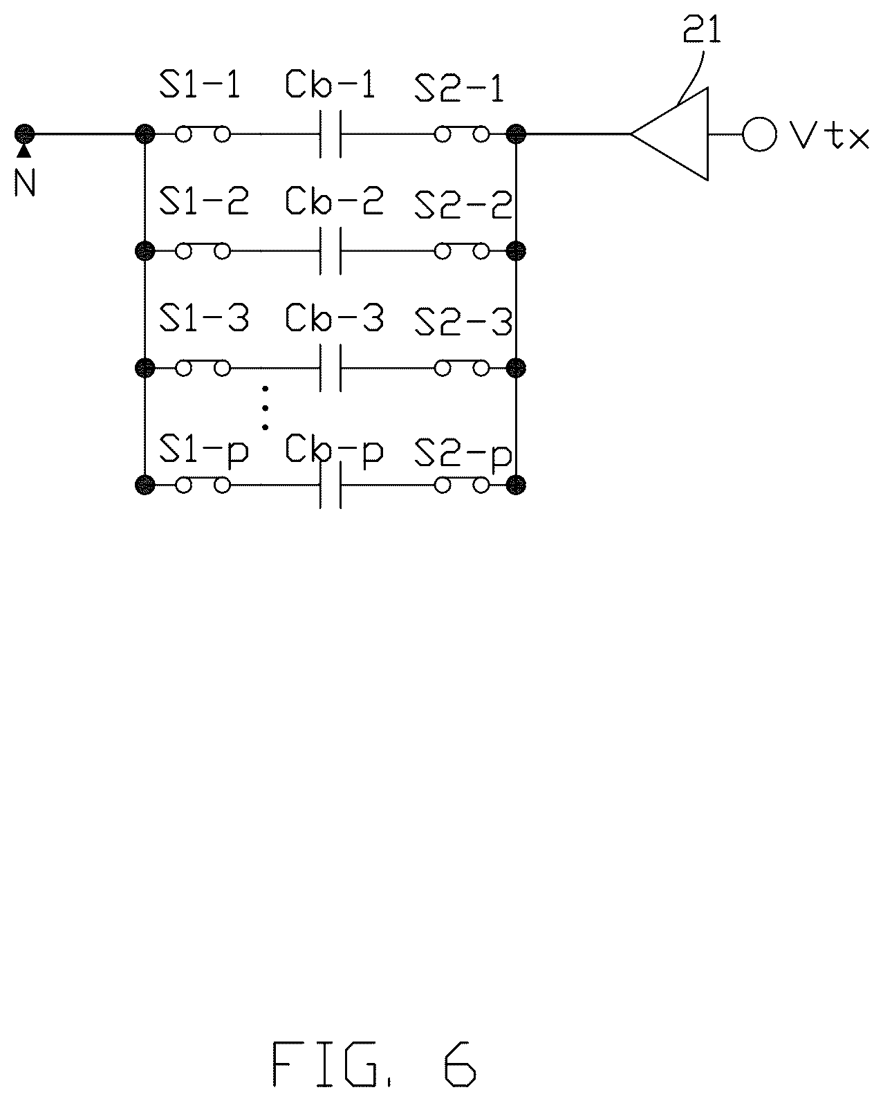 Patent US12619331 Figure 6 – Touch circuit, touch detection amplifying circuit and touch apparatus